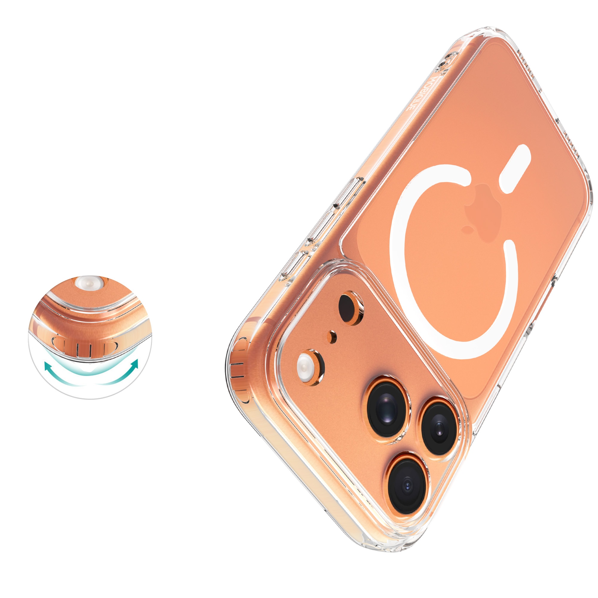 Hybridcover MagSafe iPhone 17 Pro Max Gennemsigtig