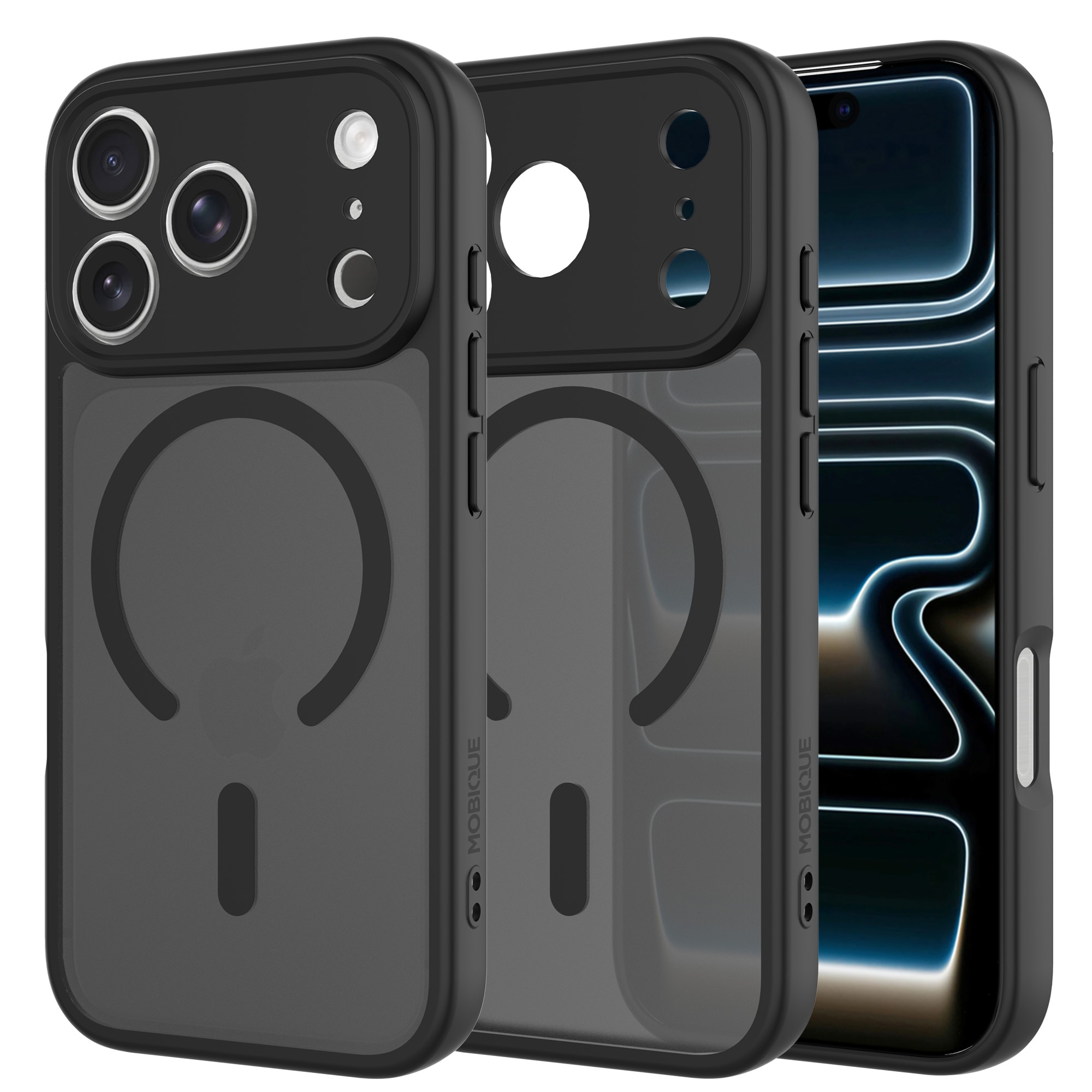 Magnetic Hybrid Cover iPhone 17 Pro Max Frosted Black