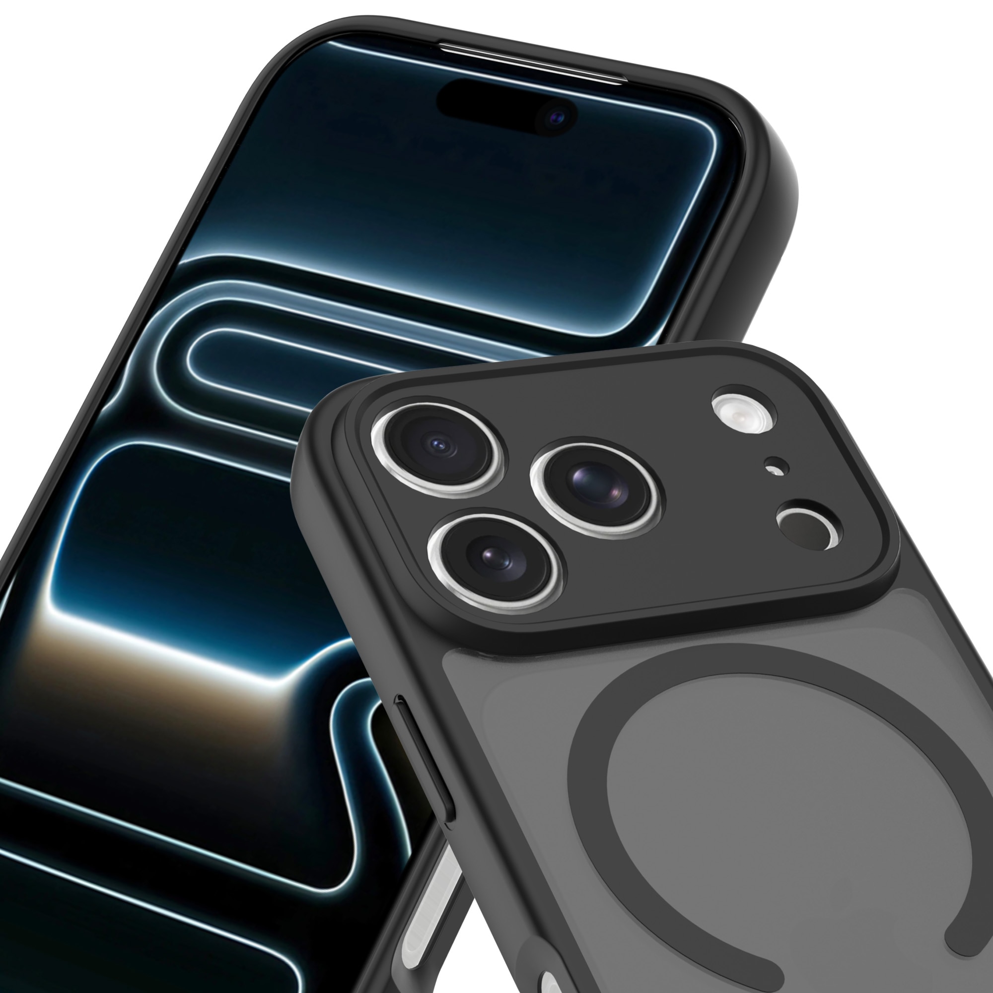 Magnetic Hybrid Cover iPhone 17 Pro Max Frosted Black