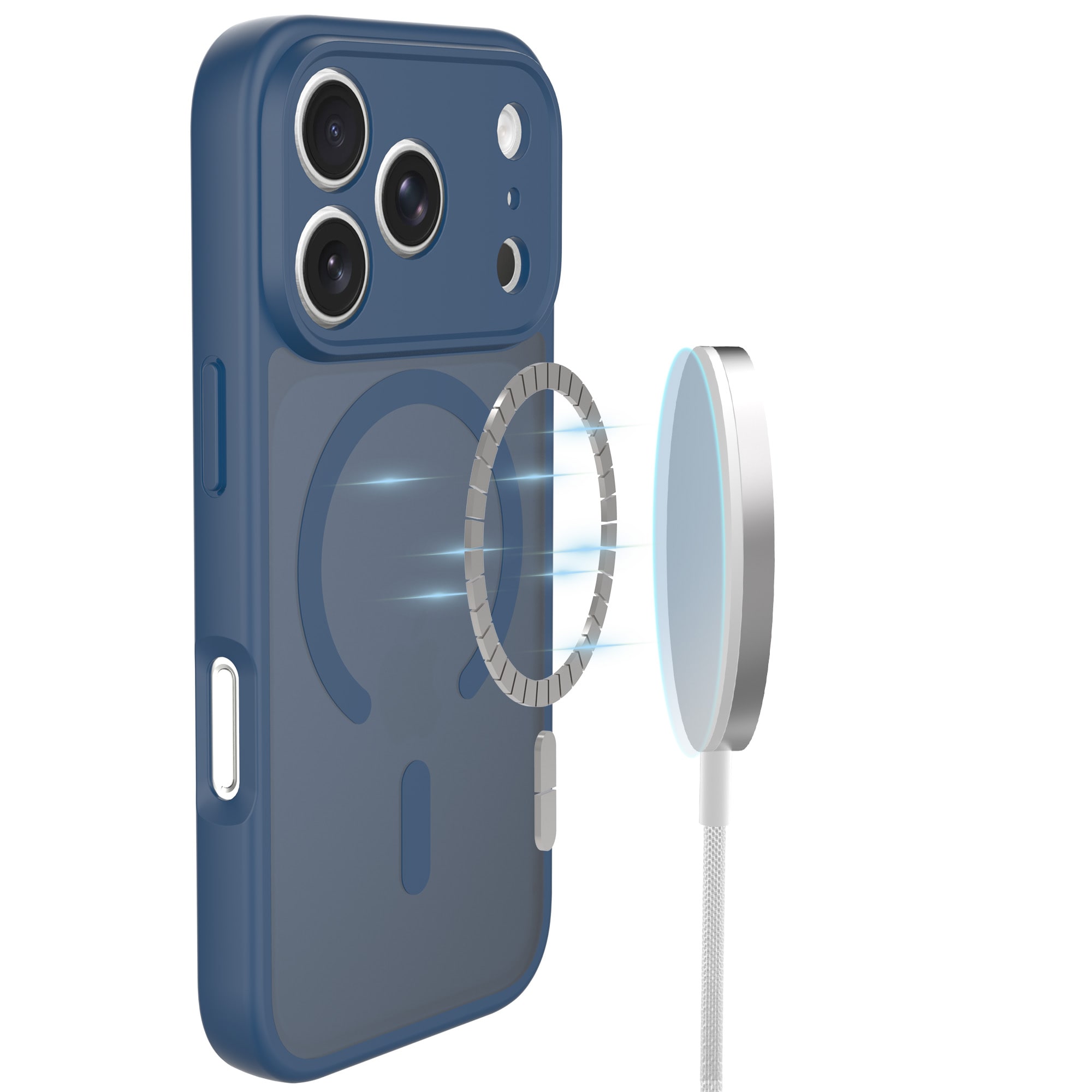 Magnetic Hybrid Cover iPhone 17 Pro Dark Blue