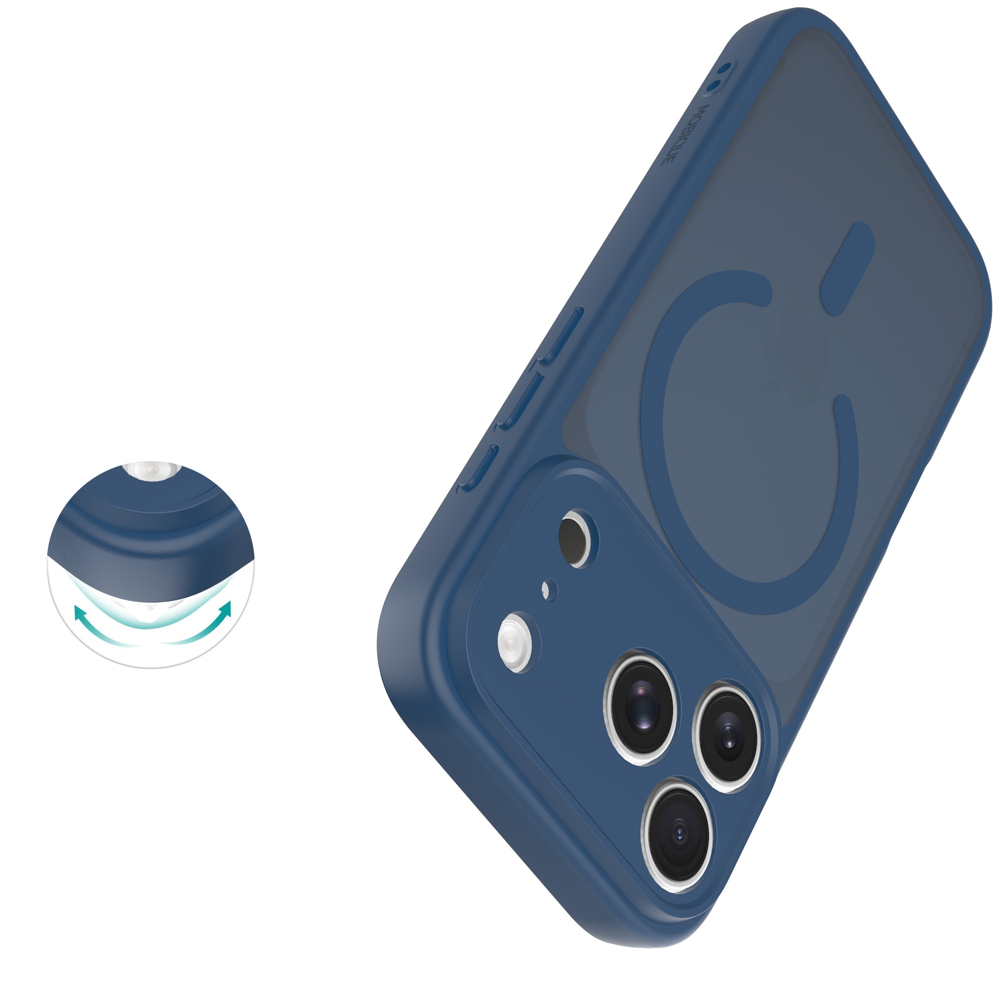 Magnetic Hybrid Cover iPhone 17 Pro Dark Blue