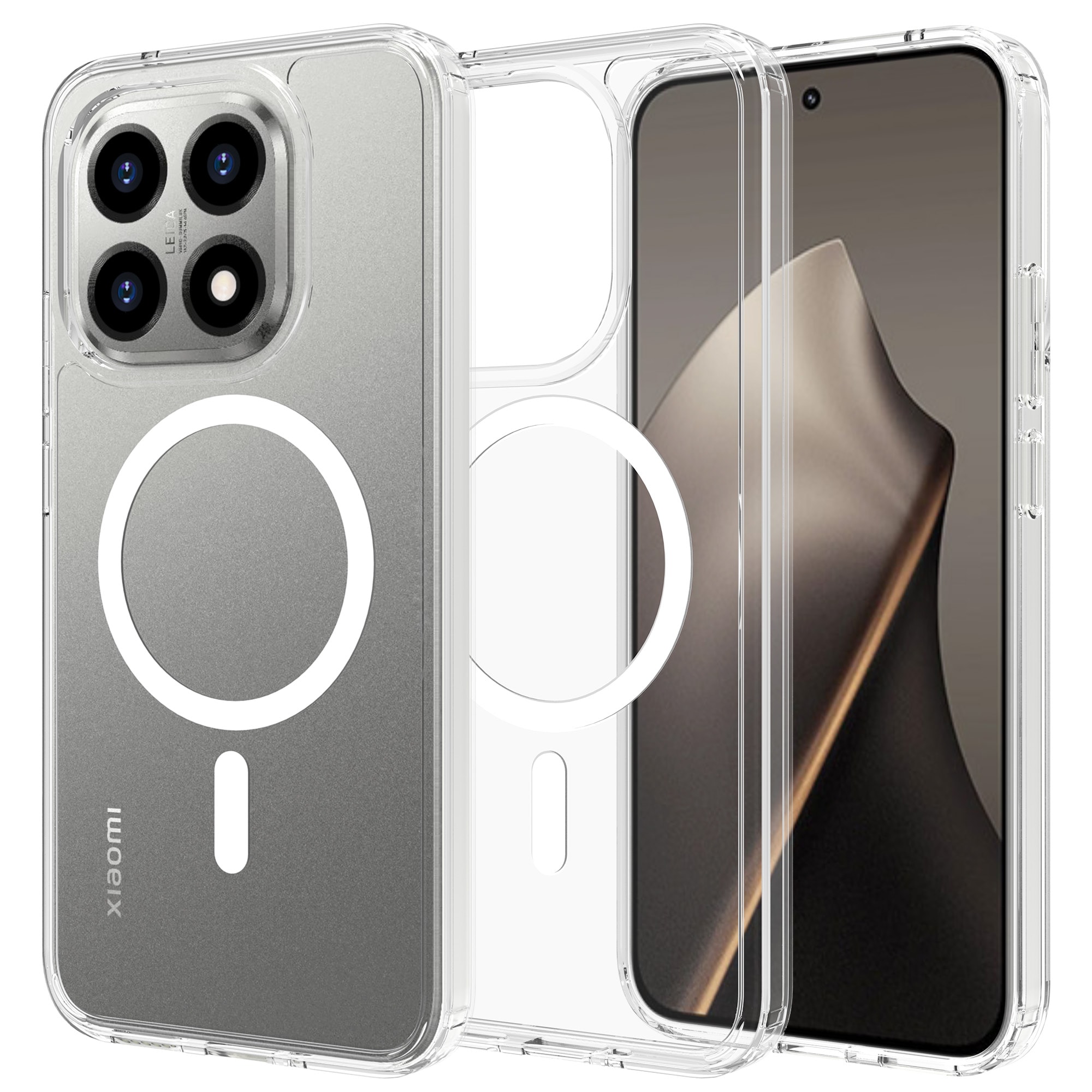 Hybridcover MagSafe Xiaomi 15T Gennemsigtig