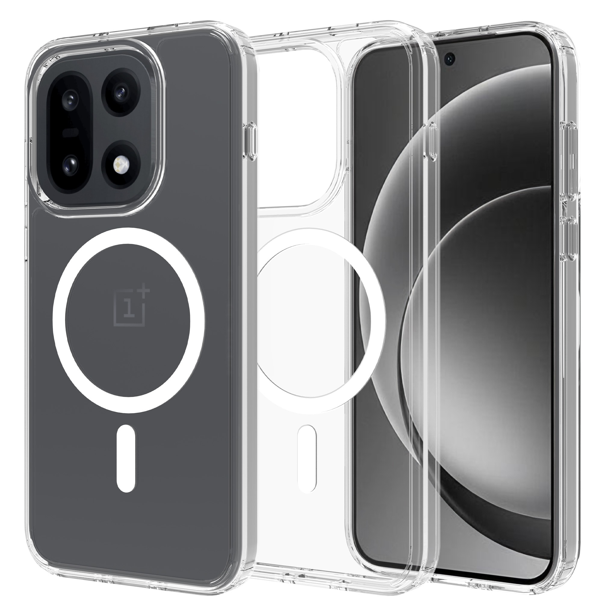 Hybridcover MagSafe  OnePlus 15 Gennemsigtig