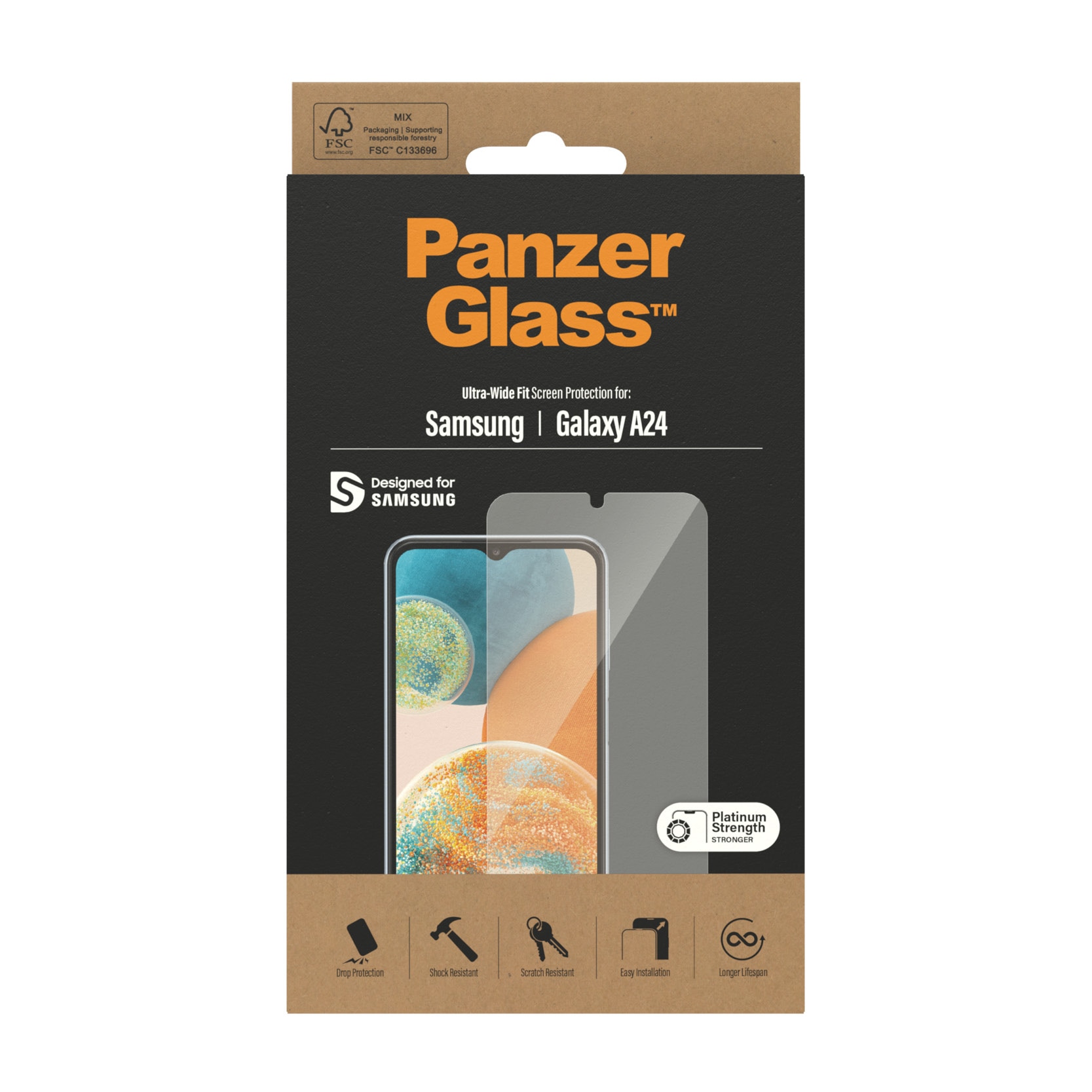 Samsung Galaxy A24 Screen Protector/Skærmbeskyttelse Ultra Wide Fit