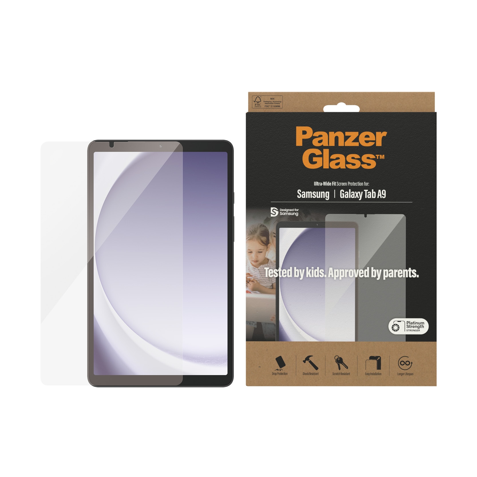 Samsung Galaxy Tab A9 Screen Protector/Skærmbeskyttelse Ultra Wide Fit