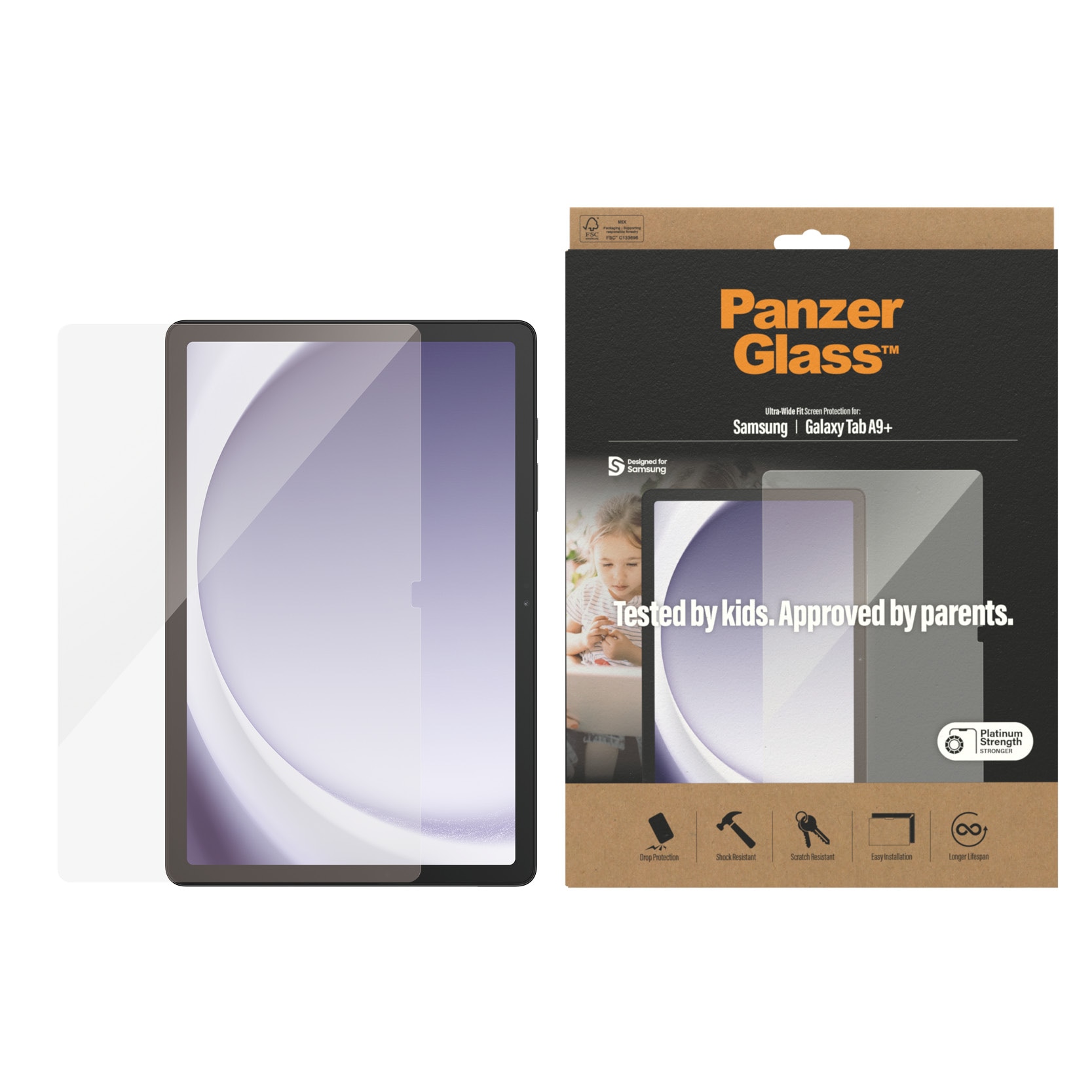 Samsung Galaxy Tab A9 Plus Screen Protector/Skærmbeskyttelse Ultra Wide Fit