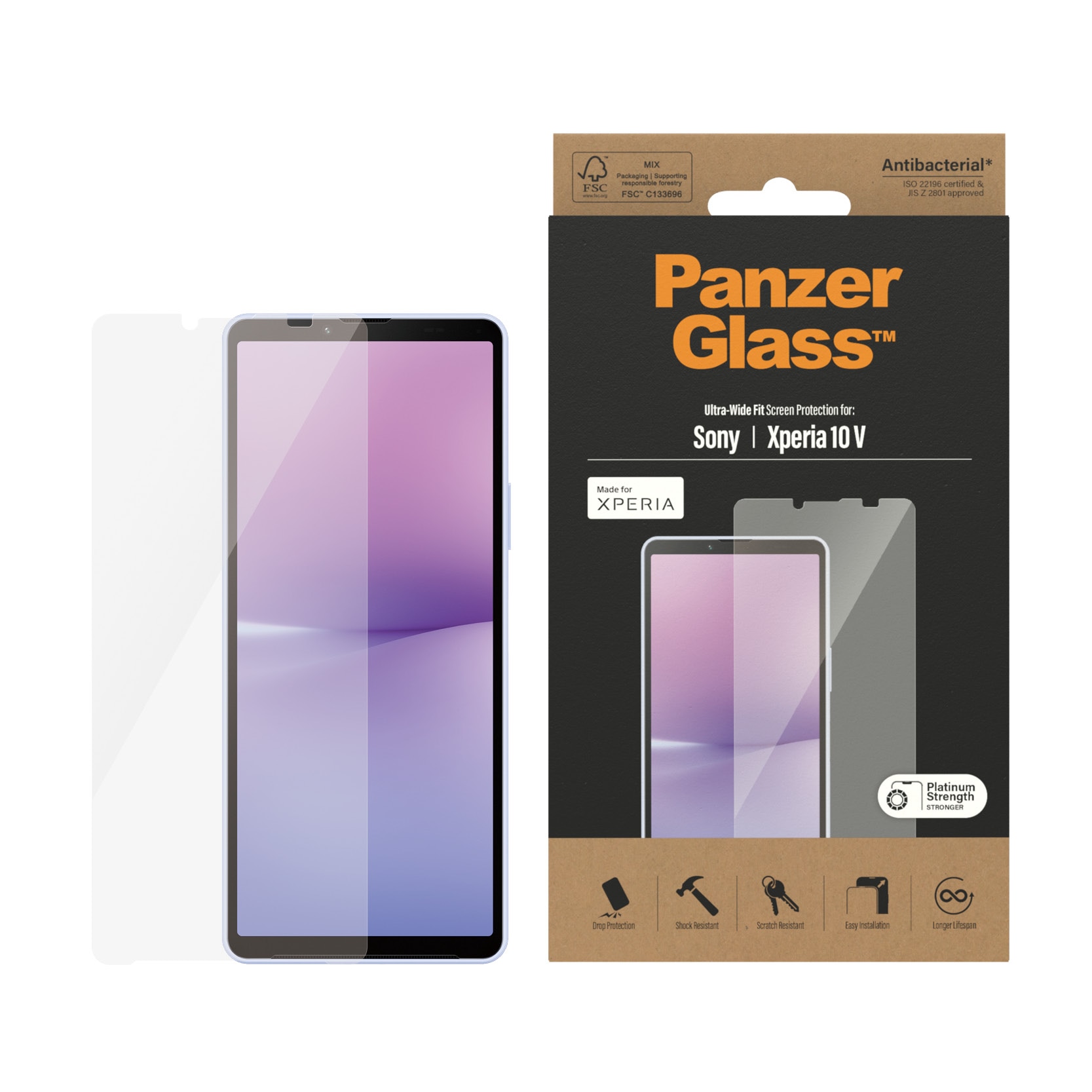 Sony Xperia 10 V Screen Protector/Skærmbeskyttelse Ultra Wide Fit