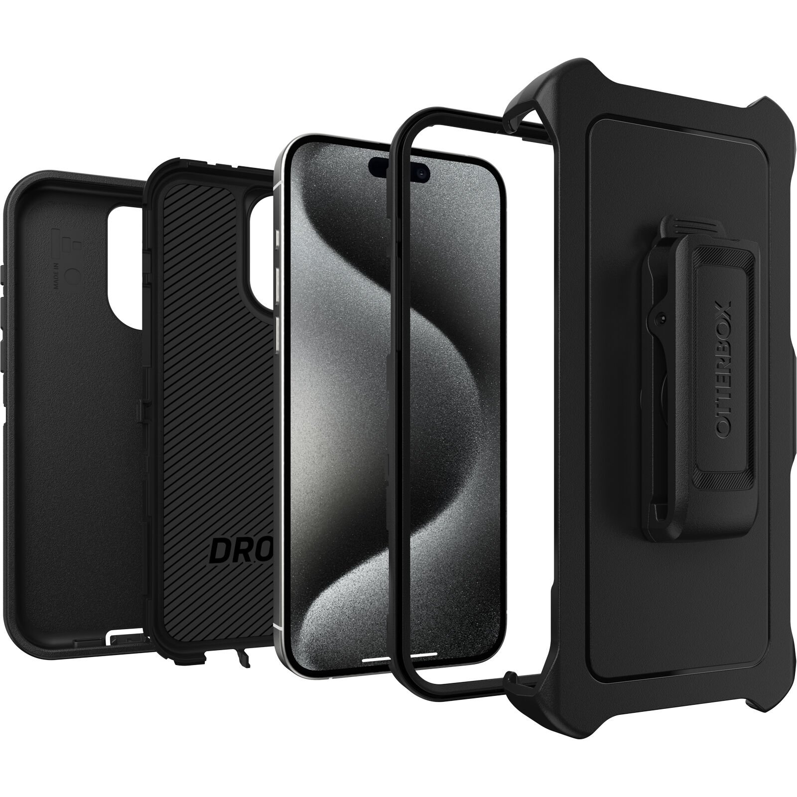 Defender Cover iPhone 15 Pro Max sort