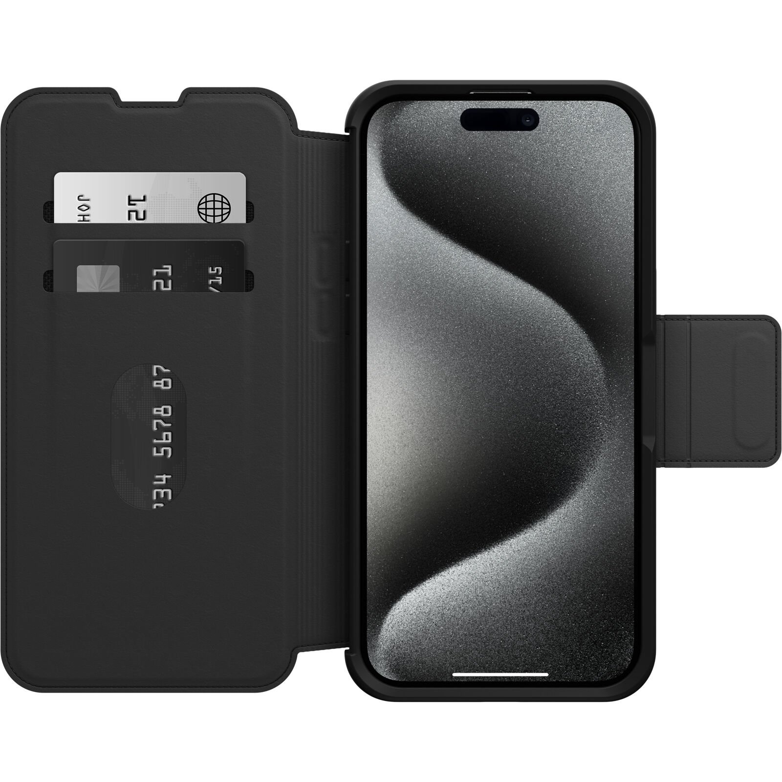 Strada MagSafe Wallet Case iPhone 15 Pro Max Black