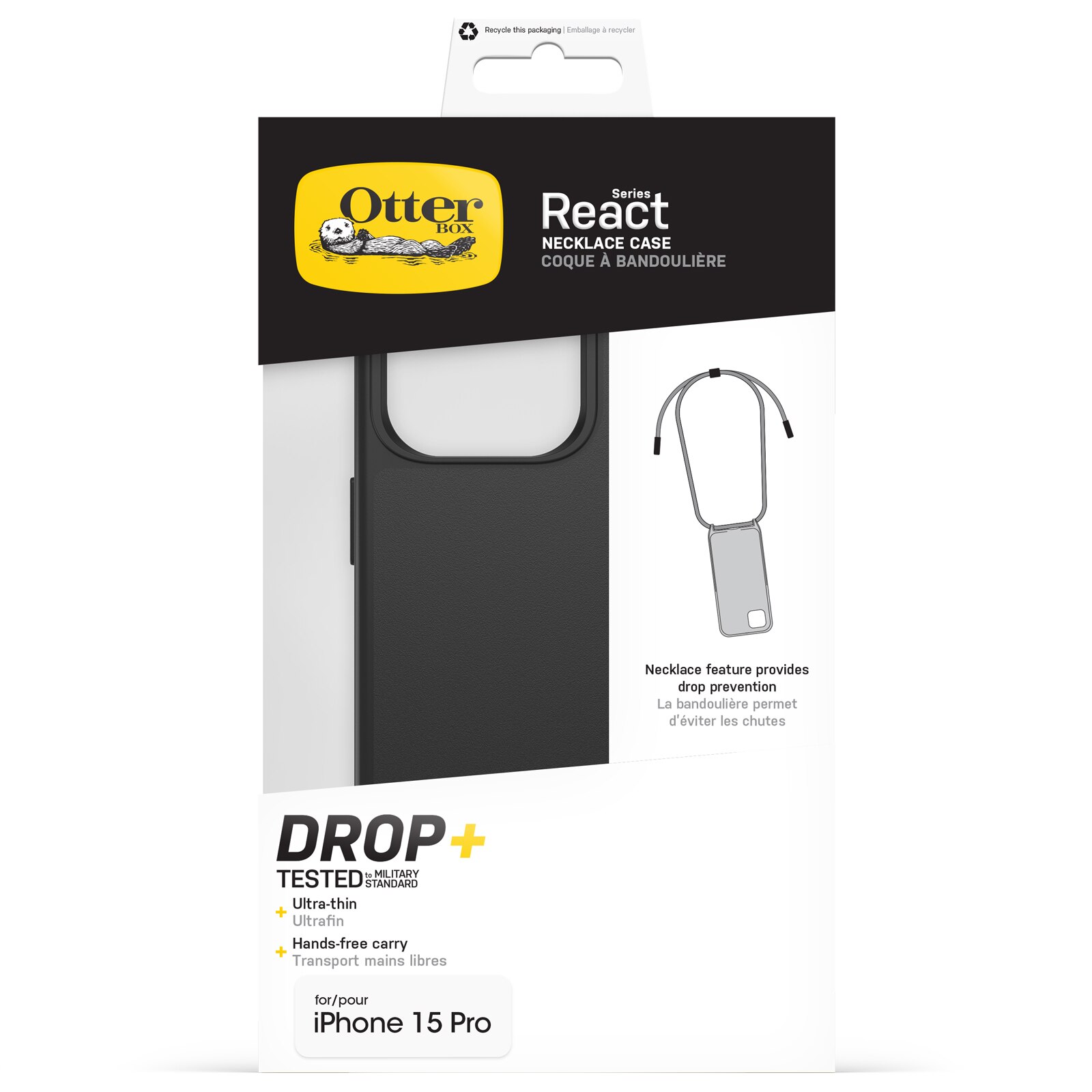 React Necklace MagSafe Cover iPhone 15 Pro sort
