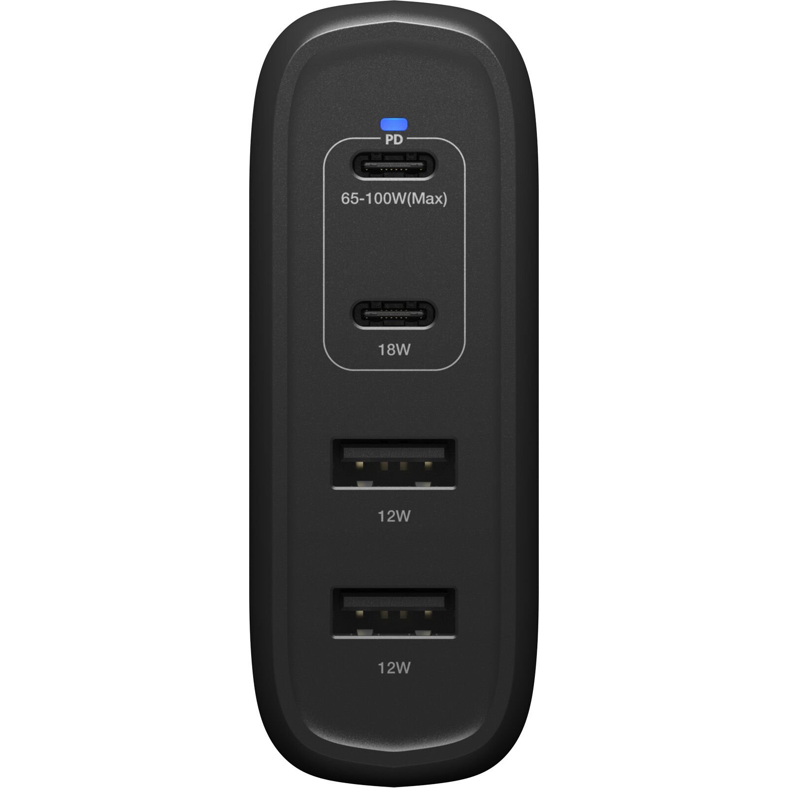 Vægoplader USB-C Four Port 100W Black