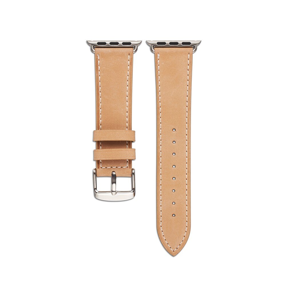 Læderrem Apple Watch Series 1-3 38mm Beige