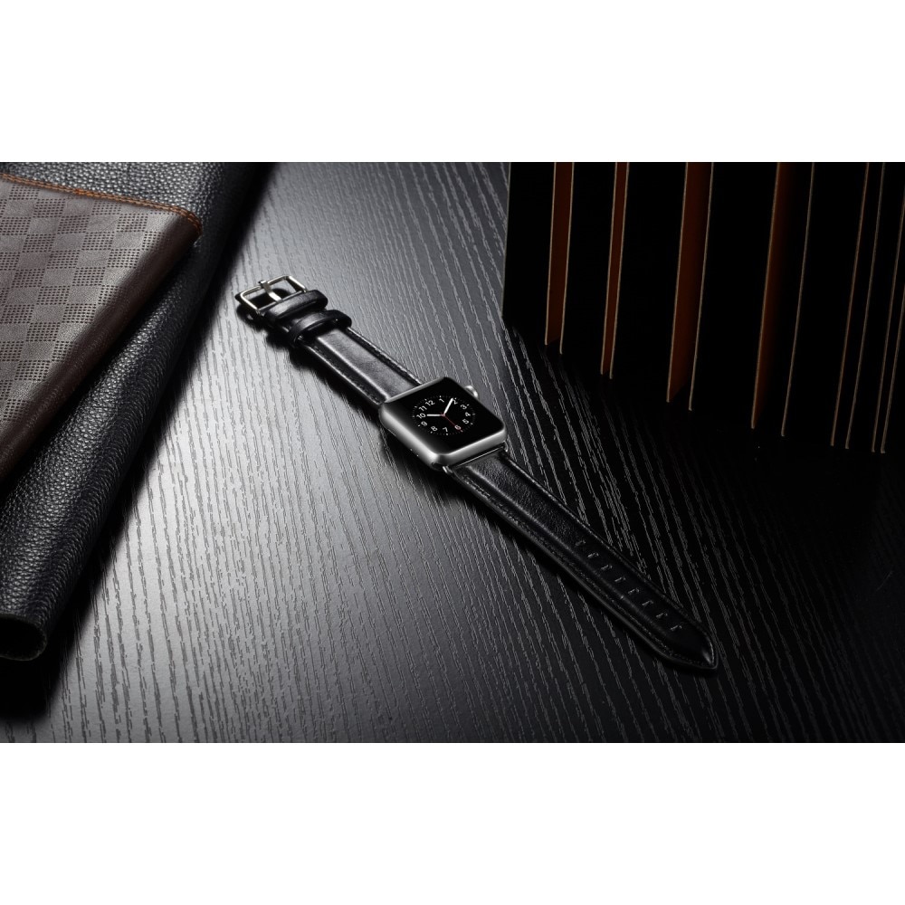 Premium Leather Watch Band Apple Watch 42mm Black