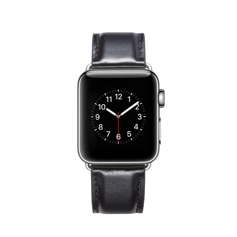 Premium Leather Watch Band Apple Watch 41mm Series 8 Black