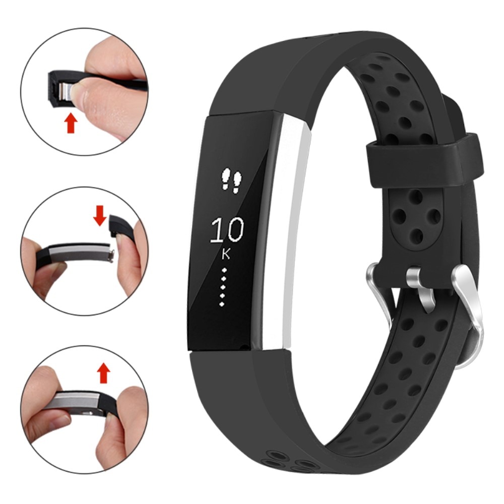 Rem af silikone til Fitbit Alta HR/Alta Sort