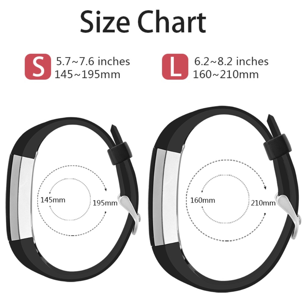 Rem af silikone til Fitbit Alta HR/Alta Sort