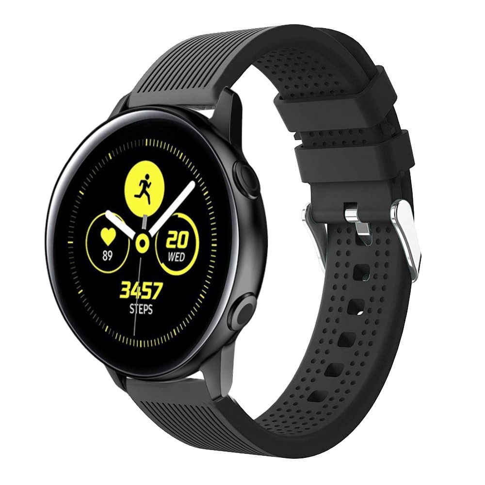 Rem af silikone til Samsung Galaxy Watch 4 Classic 42/46 mm sort