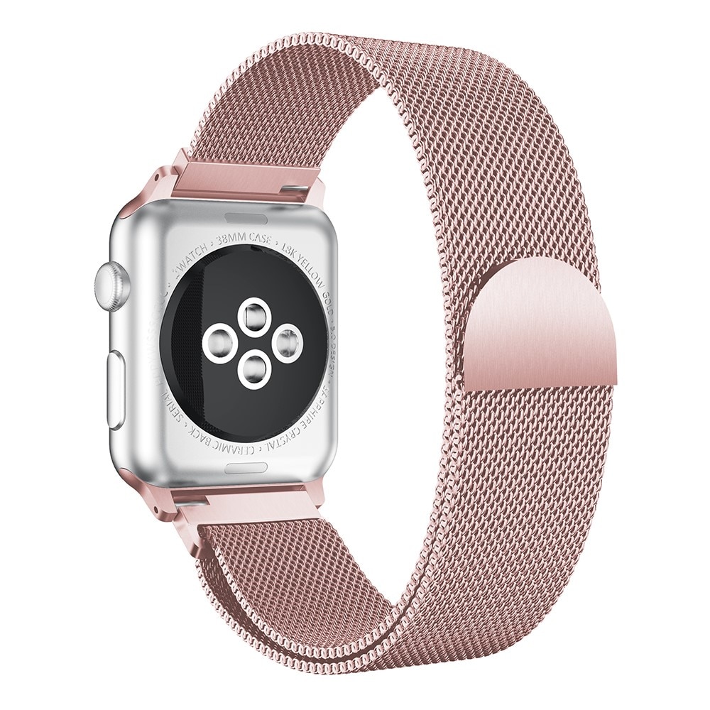 Armbånd Milanese Apple Watch Series 10 46mm Lyserød guld
