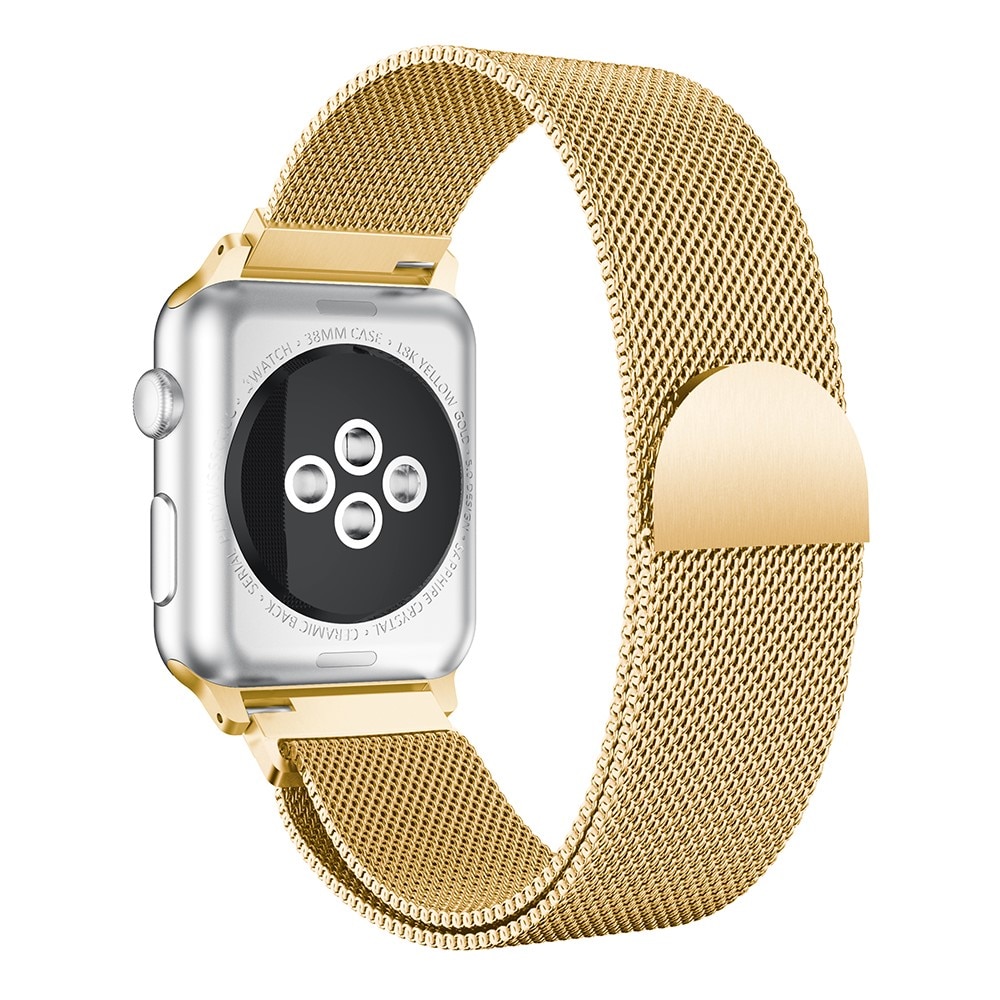 Armbånd Milanese Apple Watch Series 1-3 38mm Guld