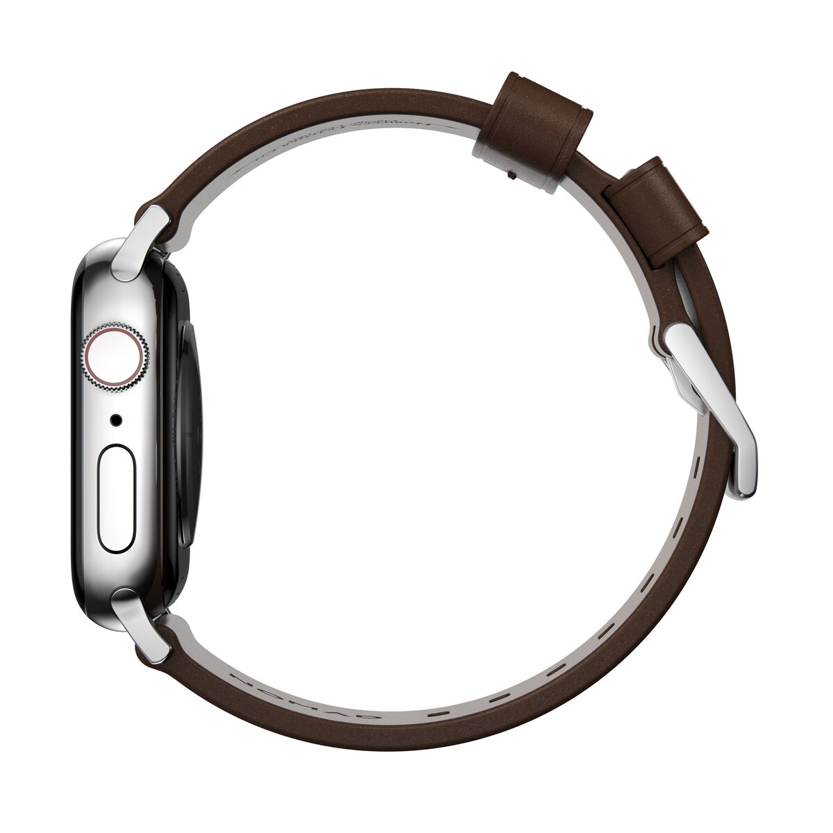 Apple Watch 38mm Modern Band Horween Leather Rustic Brown (Silver Hardware)