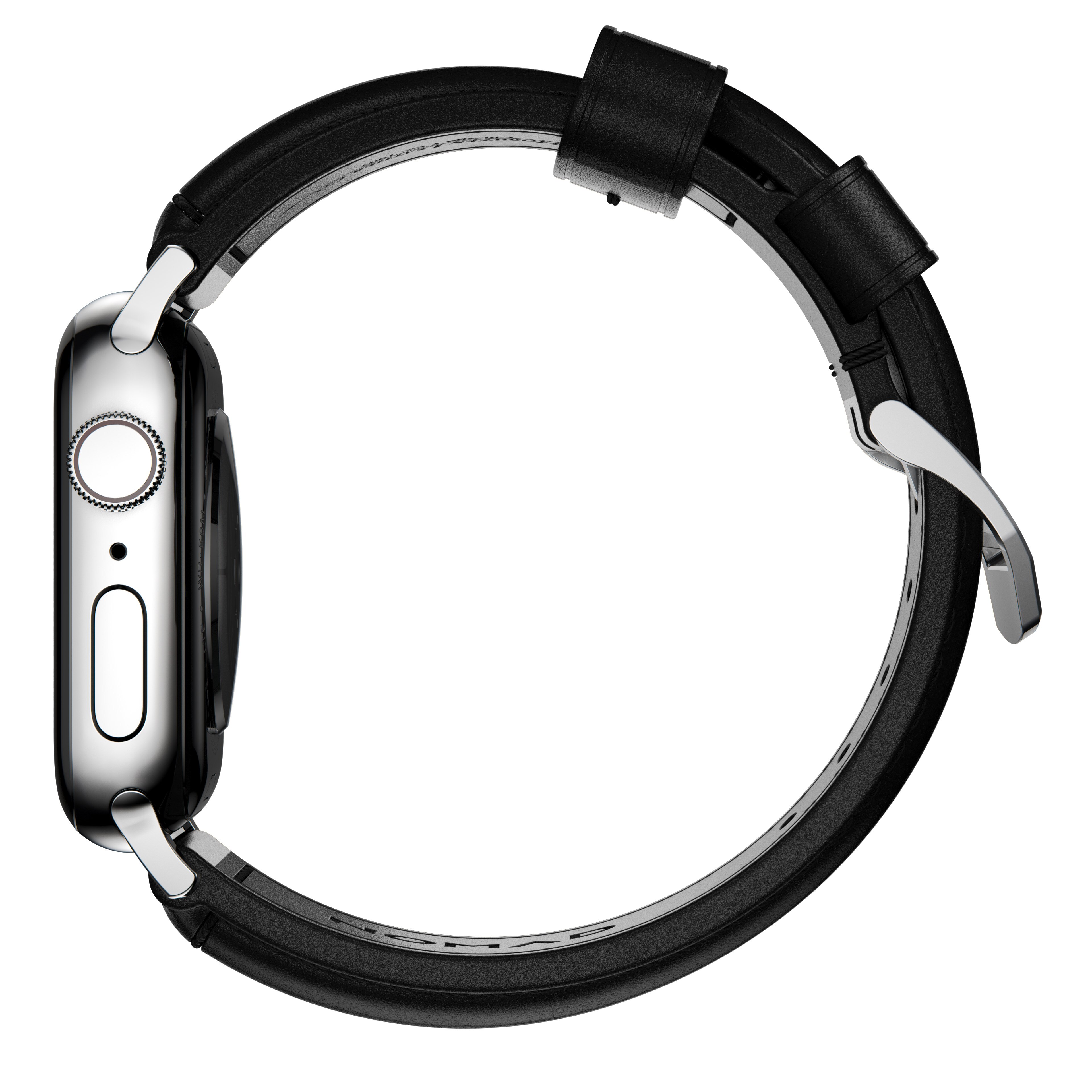 Traditional Band Apple Watch 42/44/45/49mm Black (Silver Hardware)