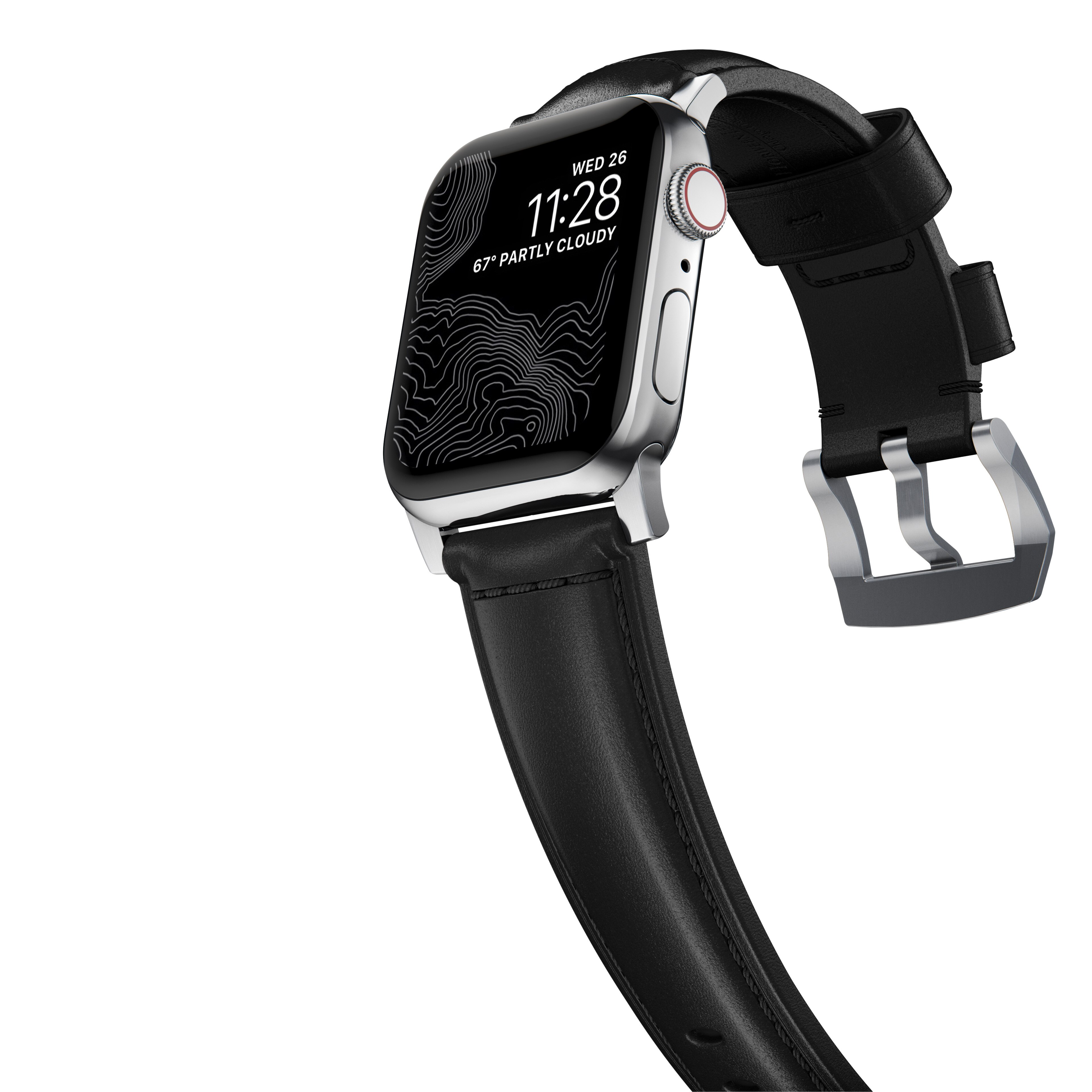 Traditional Band Apple Watch Ultra 2 49mm Black (Silver Hardware)