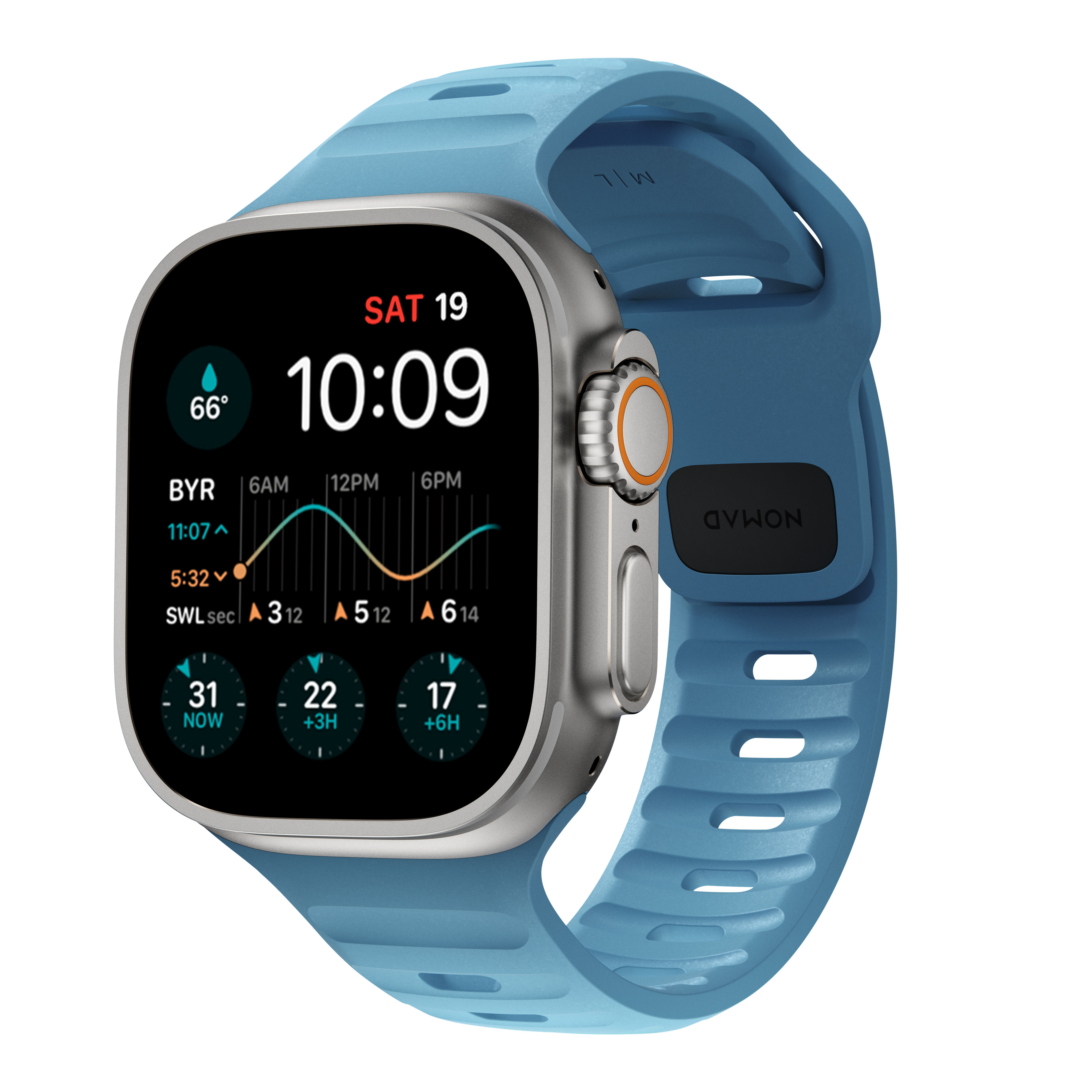 Apple Watch 45mm Series 9 Sport Band Electric Blue