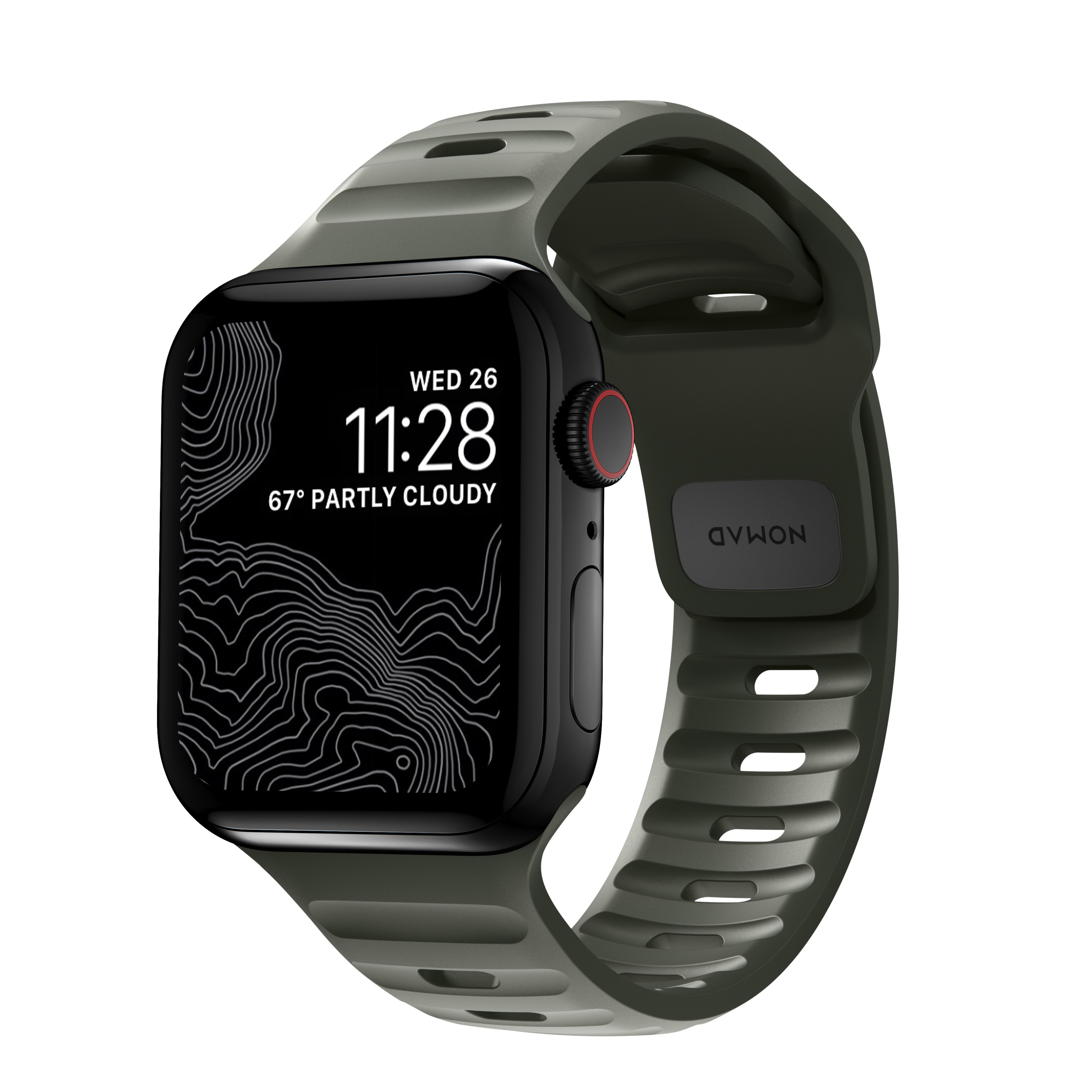 Apple Watch 45mm Series 8 Sport Band Ash Green