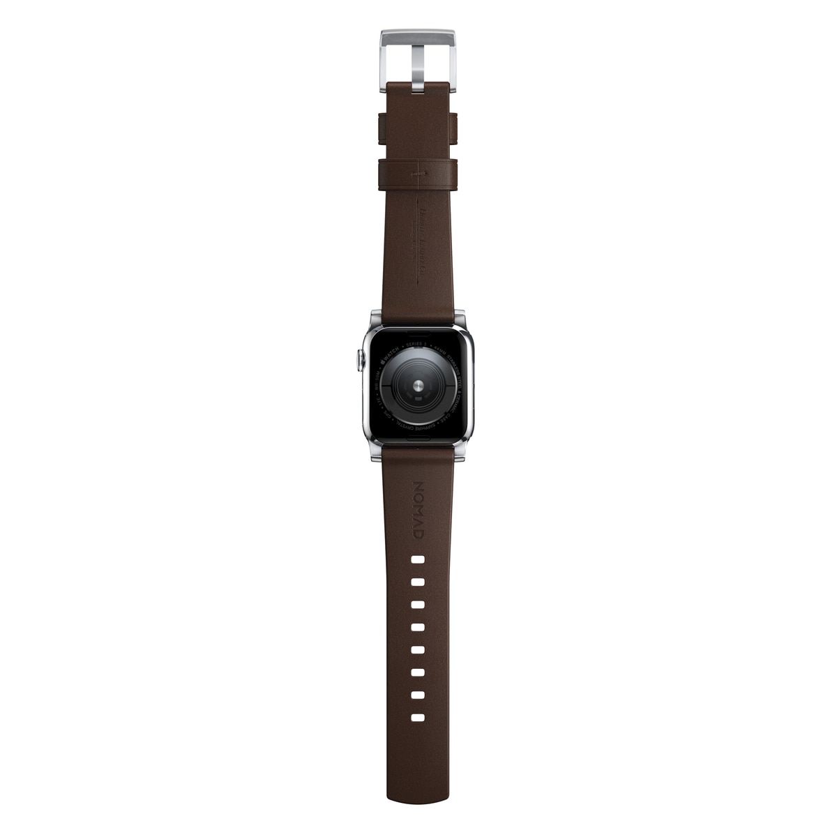 Apple Watch Ultra 49mm Modern Band Horween Leather Rustic Brown (Silver Hardware)