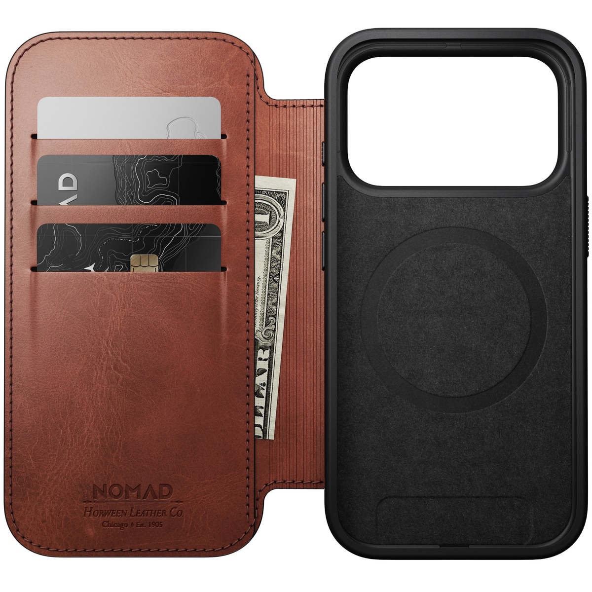 iPhone 17 Pro Modern Horween Leather Folio MagSafe Olde Dublin