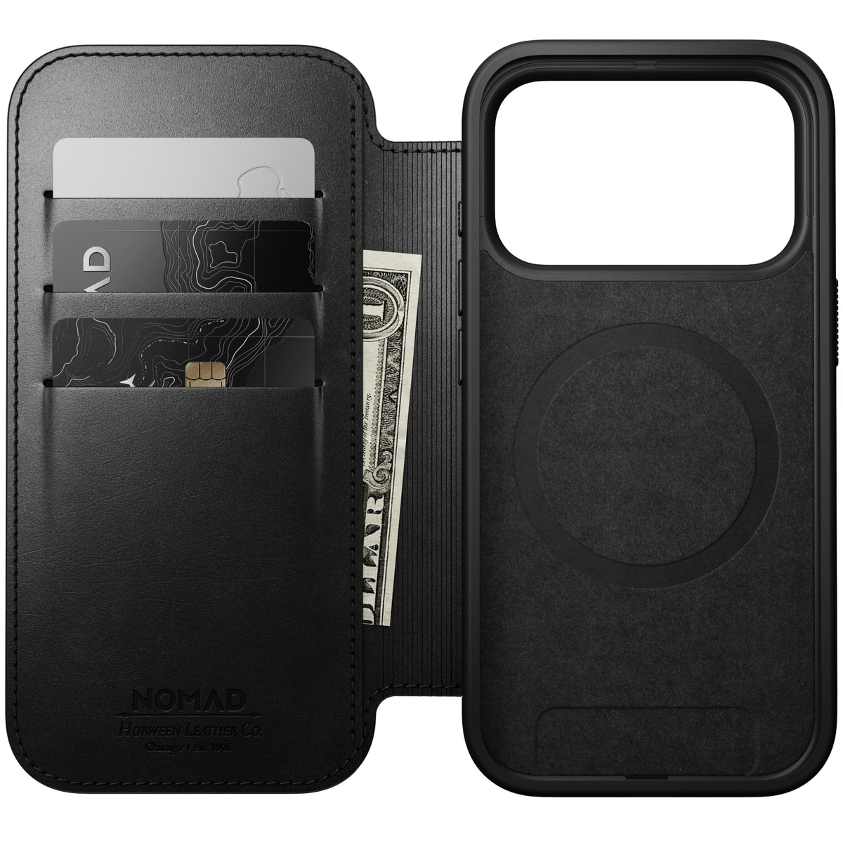 iPhone 17 Pro Modern Horween Leather Folio MagSafe Black
