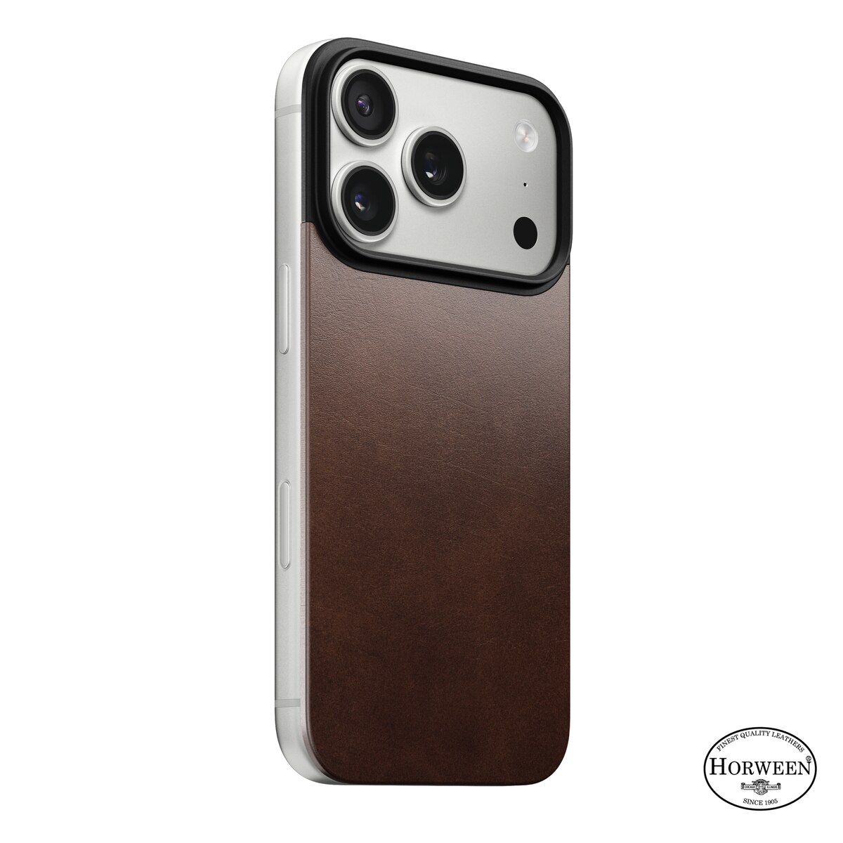iPhone 17 Pro Magnetic Leather Back Rustic Brown