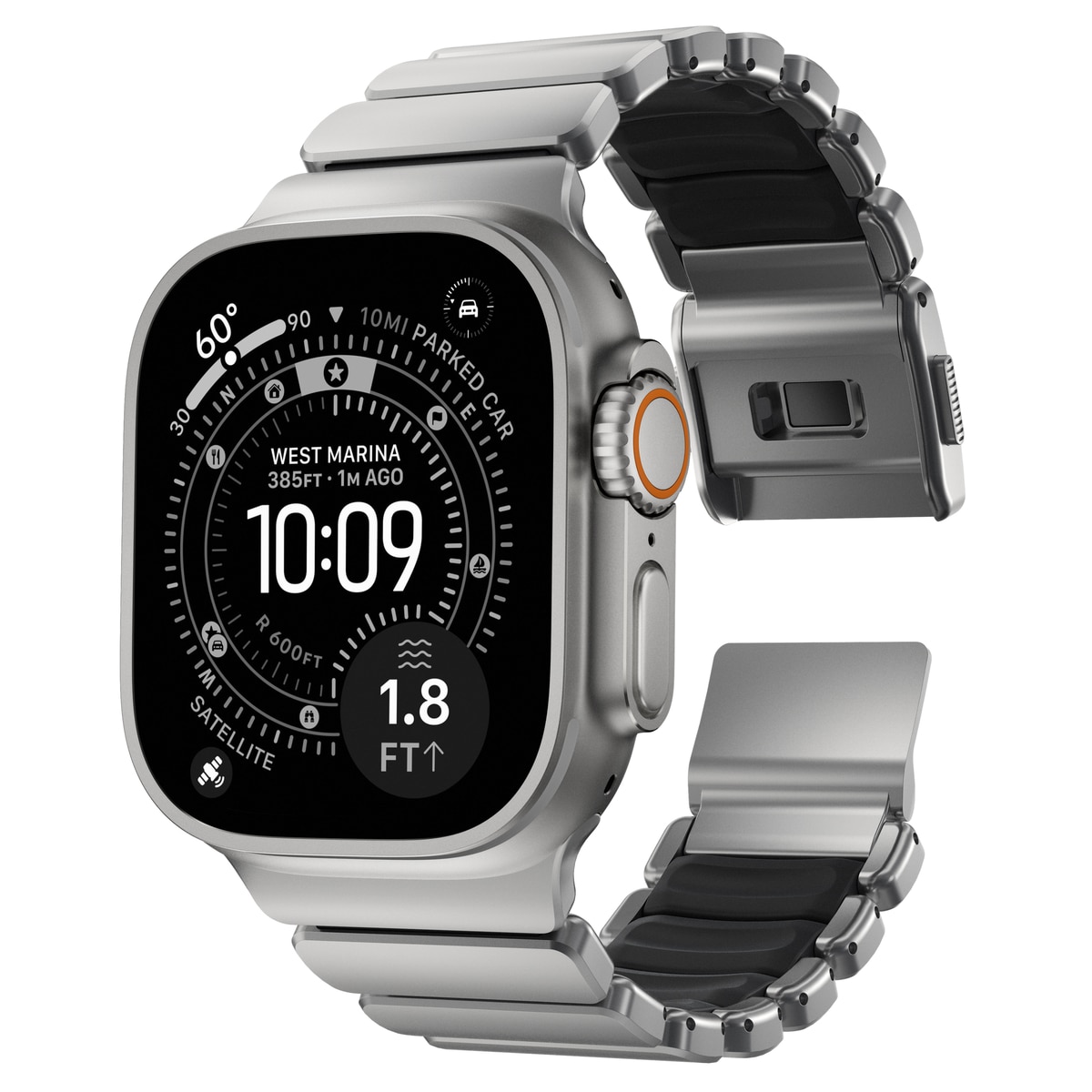 Stratos Band Apple Watch Ultra 49mm 2nd Gen Black Titanium - Black