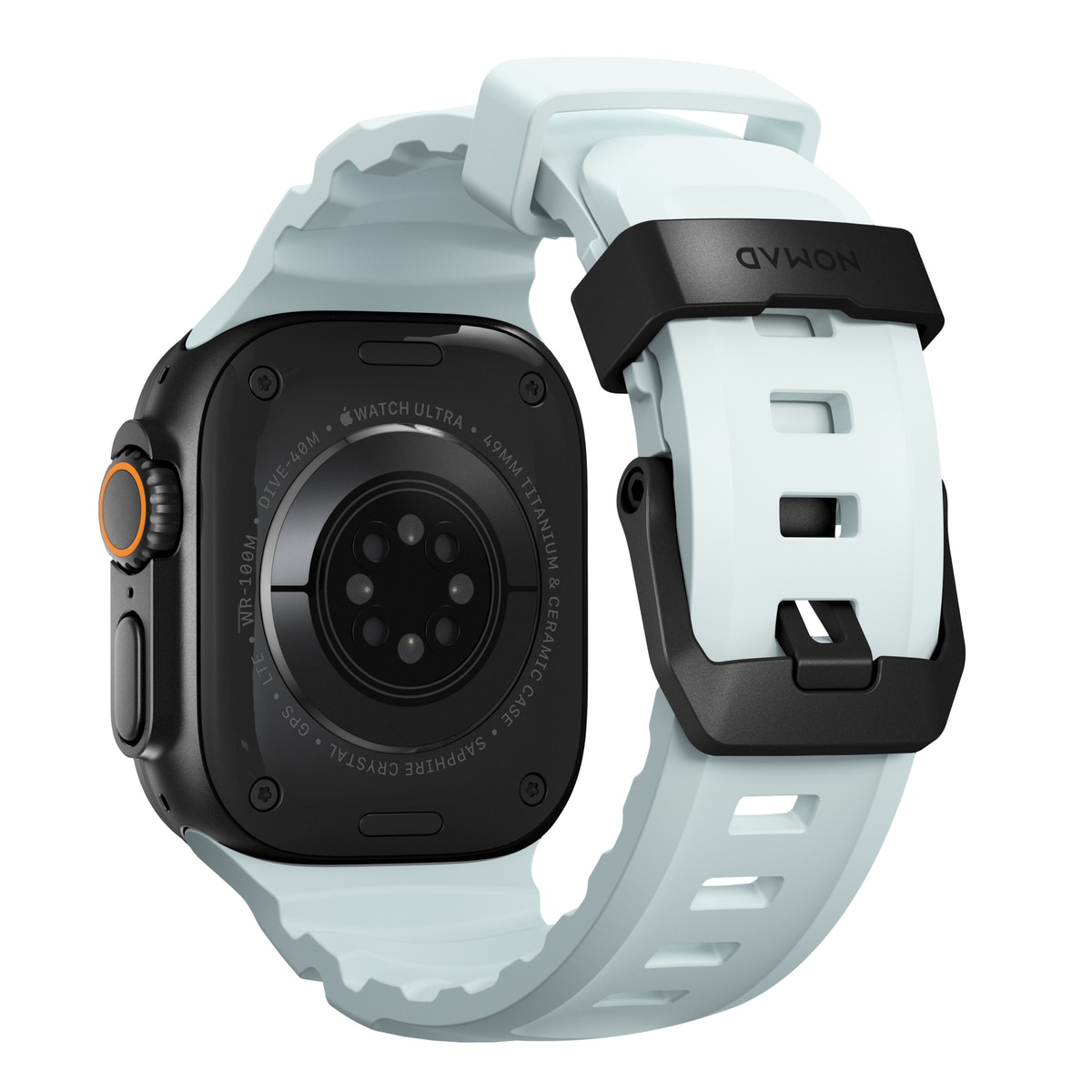 Apple Watch Series 4-6 44mm Rocky Point Band Icy Blue Glow (Black Hardware) - Limited edition