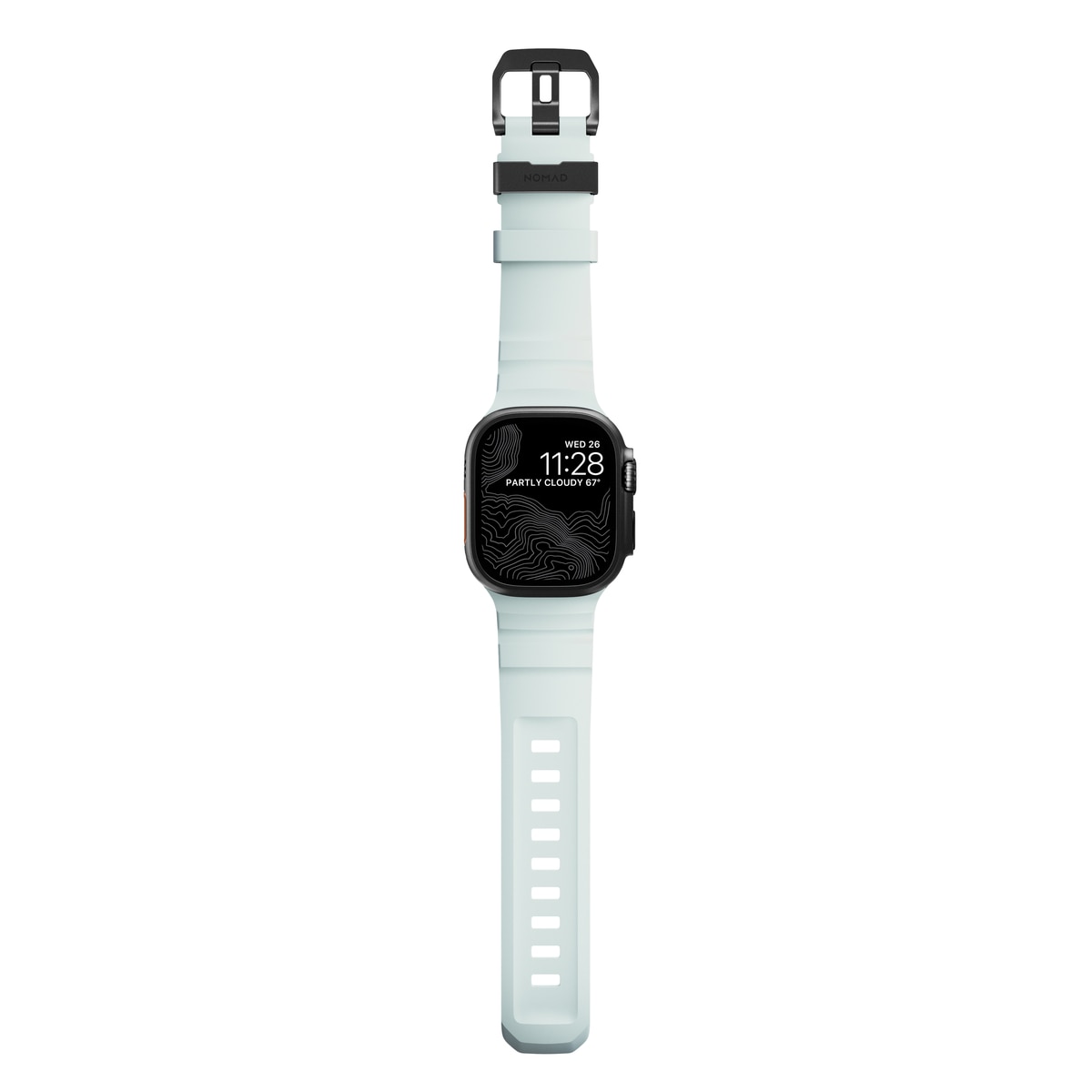 Apple Watch Series 4-6 44mm Rocky Point Band Icy Blue Glow (Black Hardware) - Limited edition