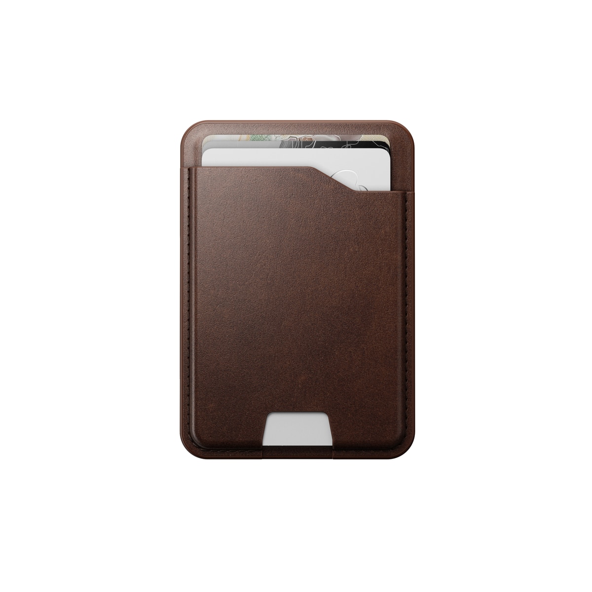 Mag Wallet with Tracking Horween Leather  Rustic Brown