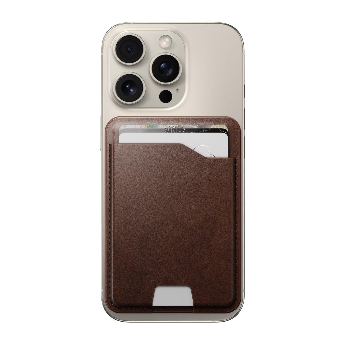 Mag Wallet with Tracking Horween Leather  Rustic Brown