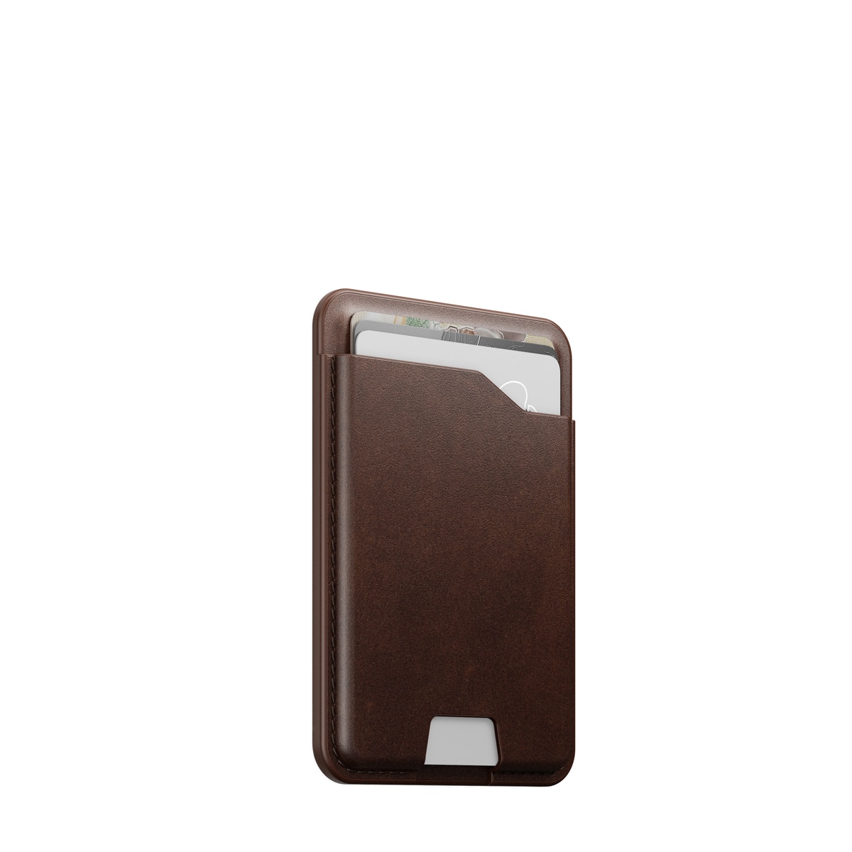 Mag Wallet with Tracking Horween Leather  Rustic Brown