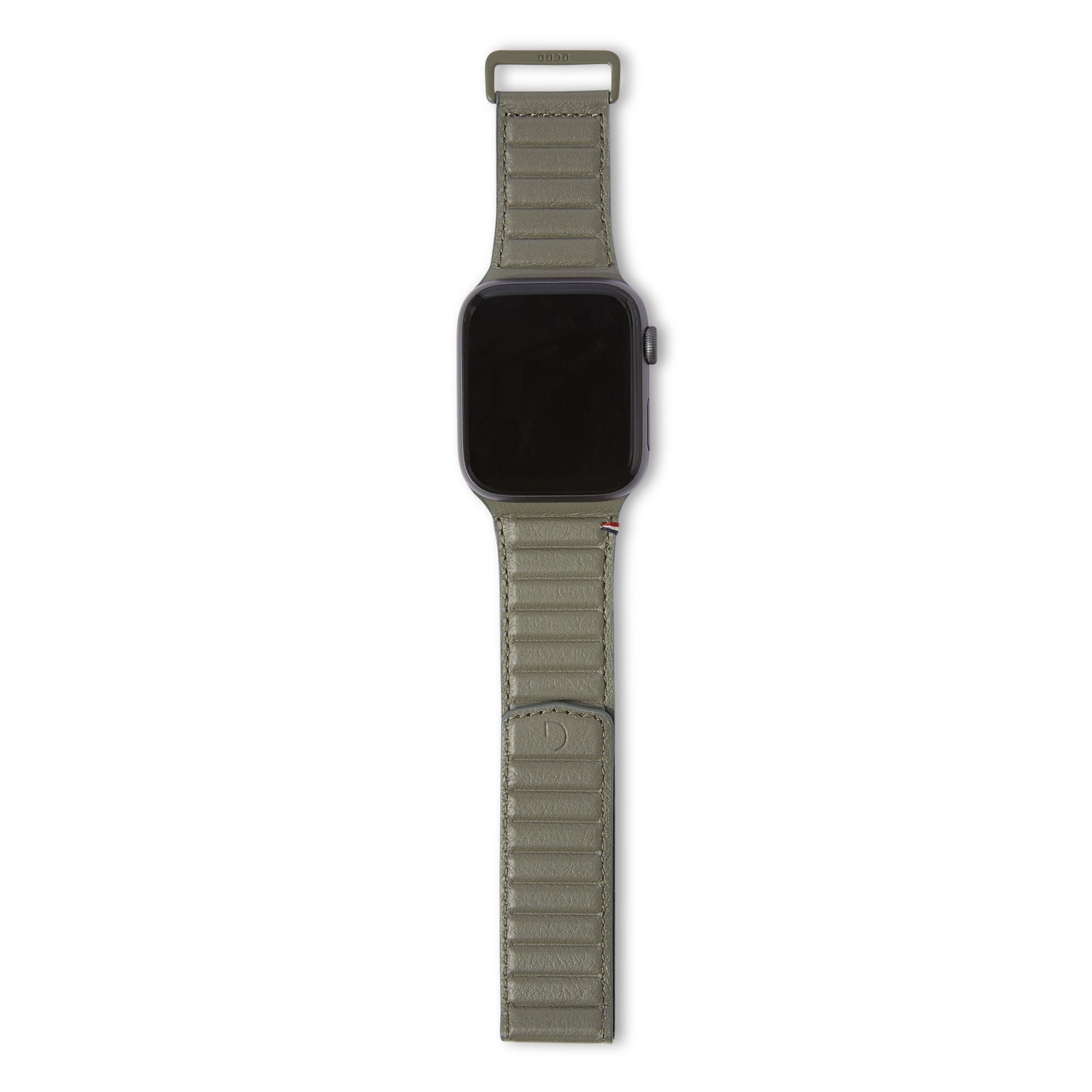 Leather Magnetic Traction Strap Apple Watch 45mm Series 8 Olive