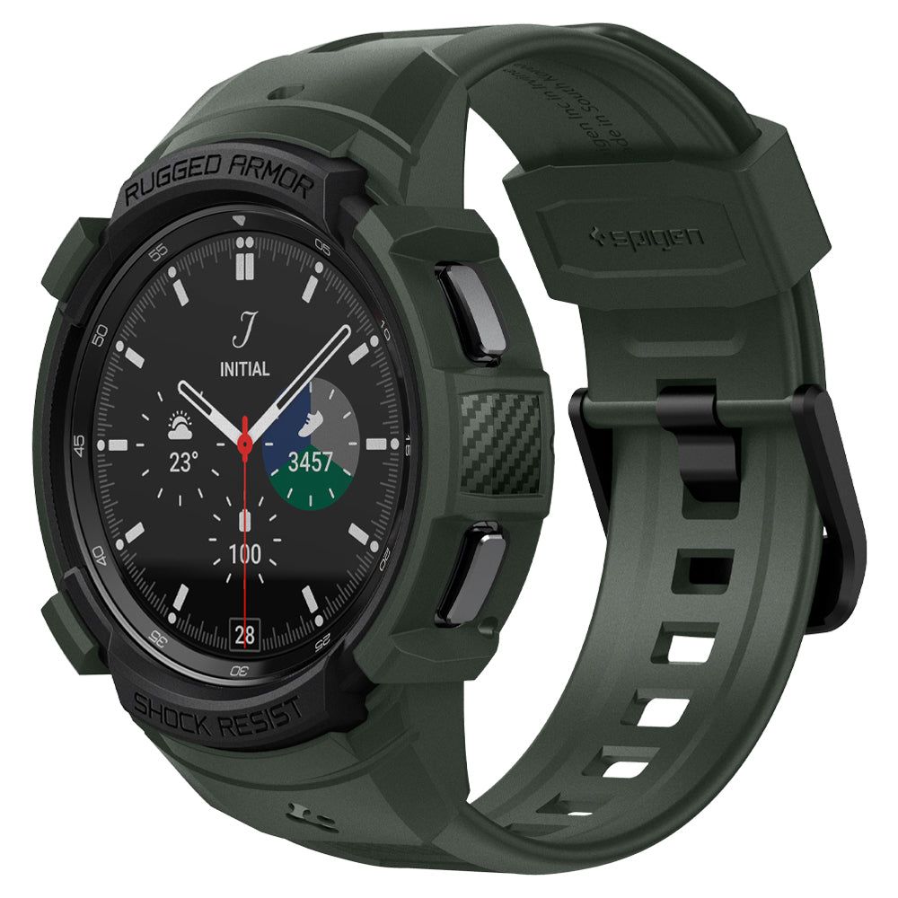 Galaxy Watch 4 Classic 46mm Case Rugged Armor Pro Military Green