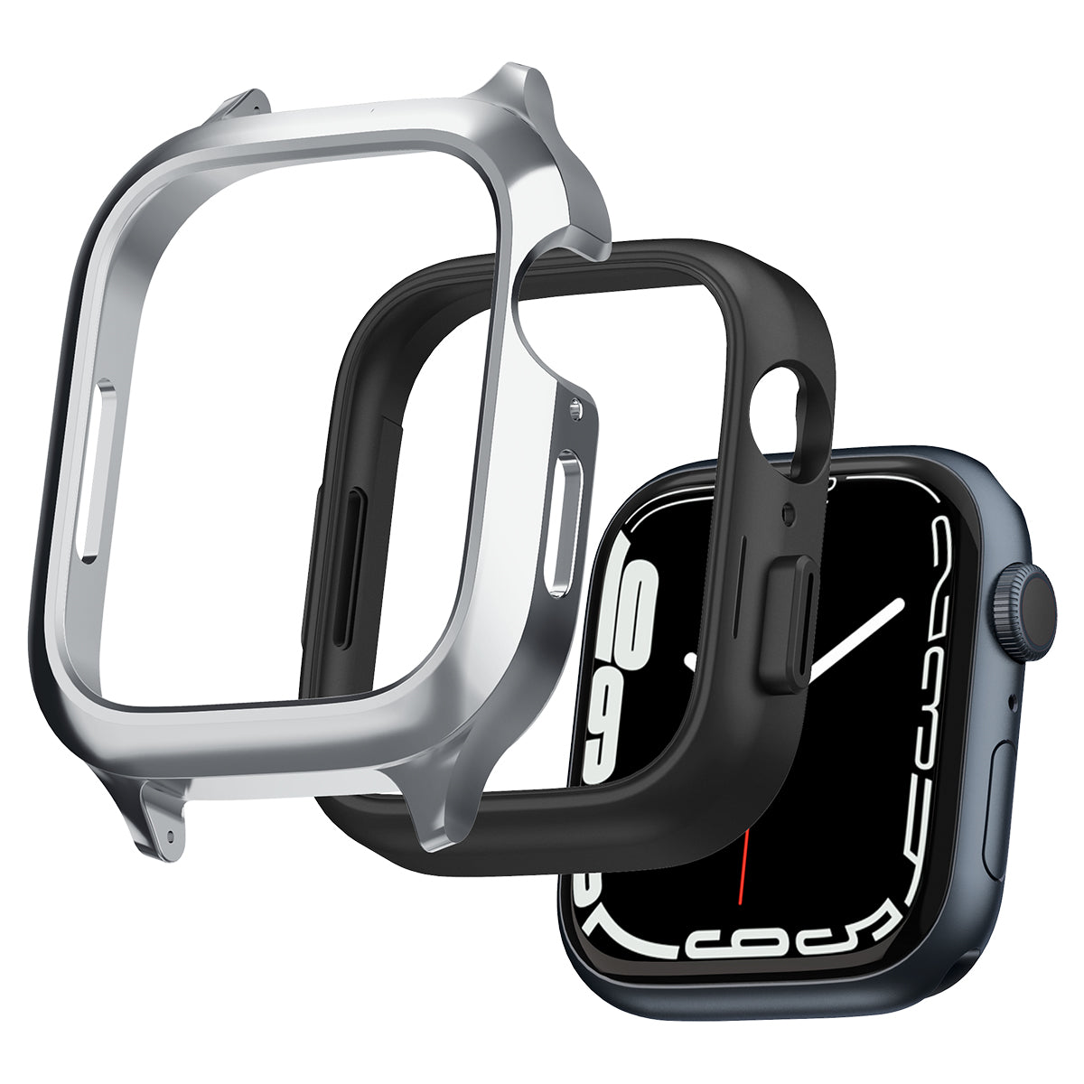 Apple Watch SE 44mm Case Metal Fit Pro Silver