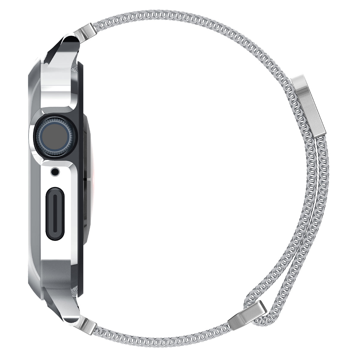 Apple Watch SE 44mm Case Metal Fit Pro Silver
