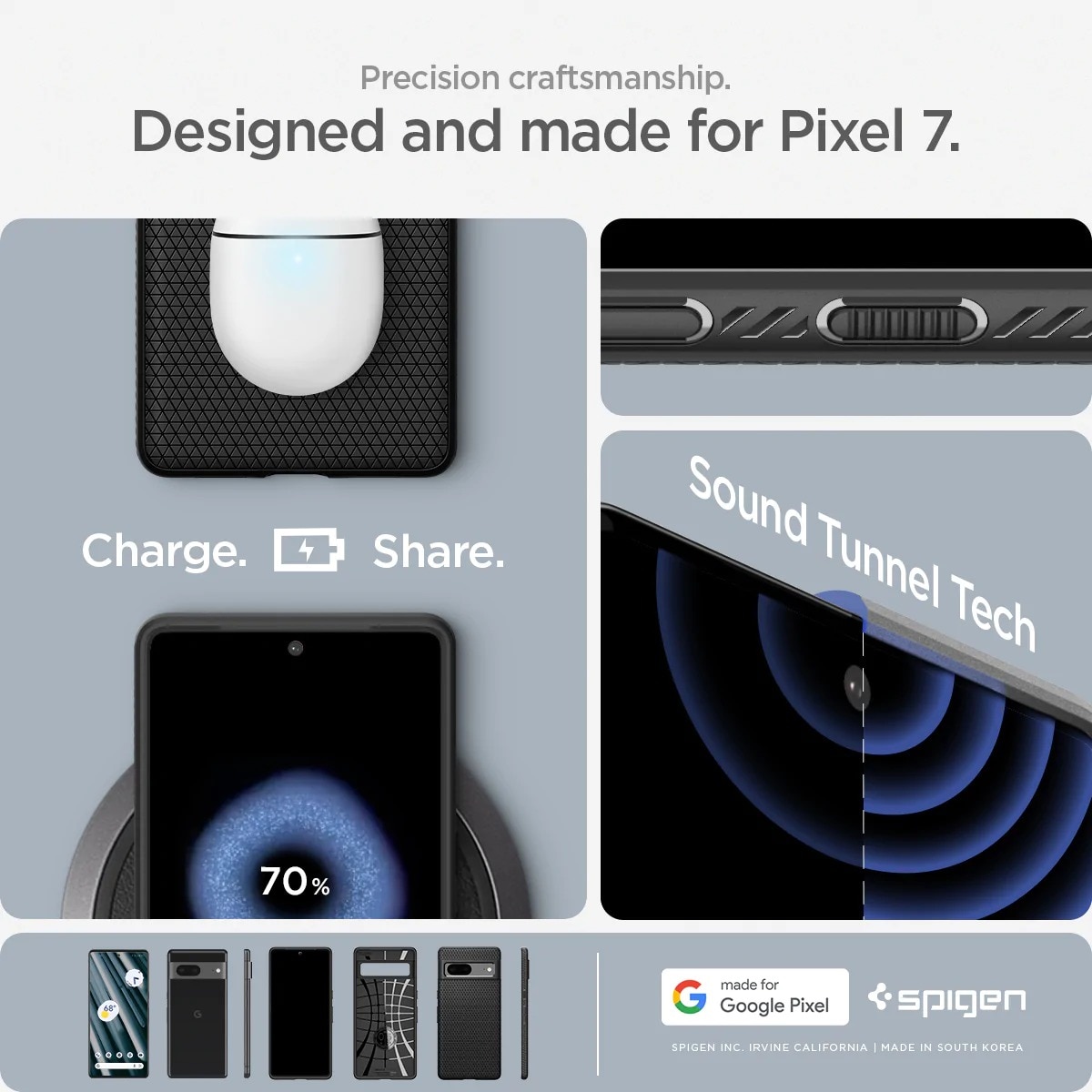 Google Pixel 7 Case Liquid Air Black