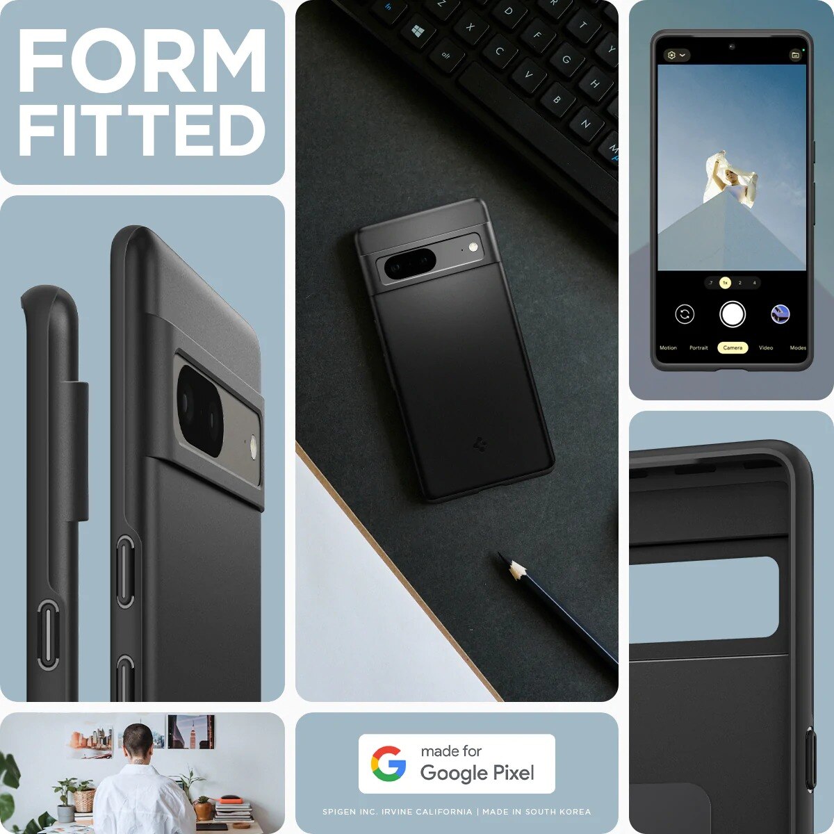 Google Pixel 7 Case Thin Fit Black