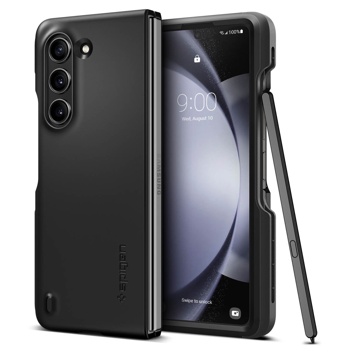 Samsung Galaxy Z Fold 5 Case Thin Fit P (Pen Edition) Black