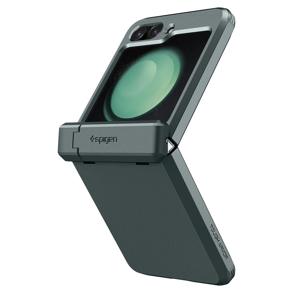 Galaxy Z Flip 5 Case Tough Armor Pro Abyss Green