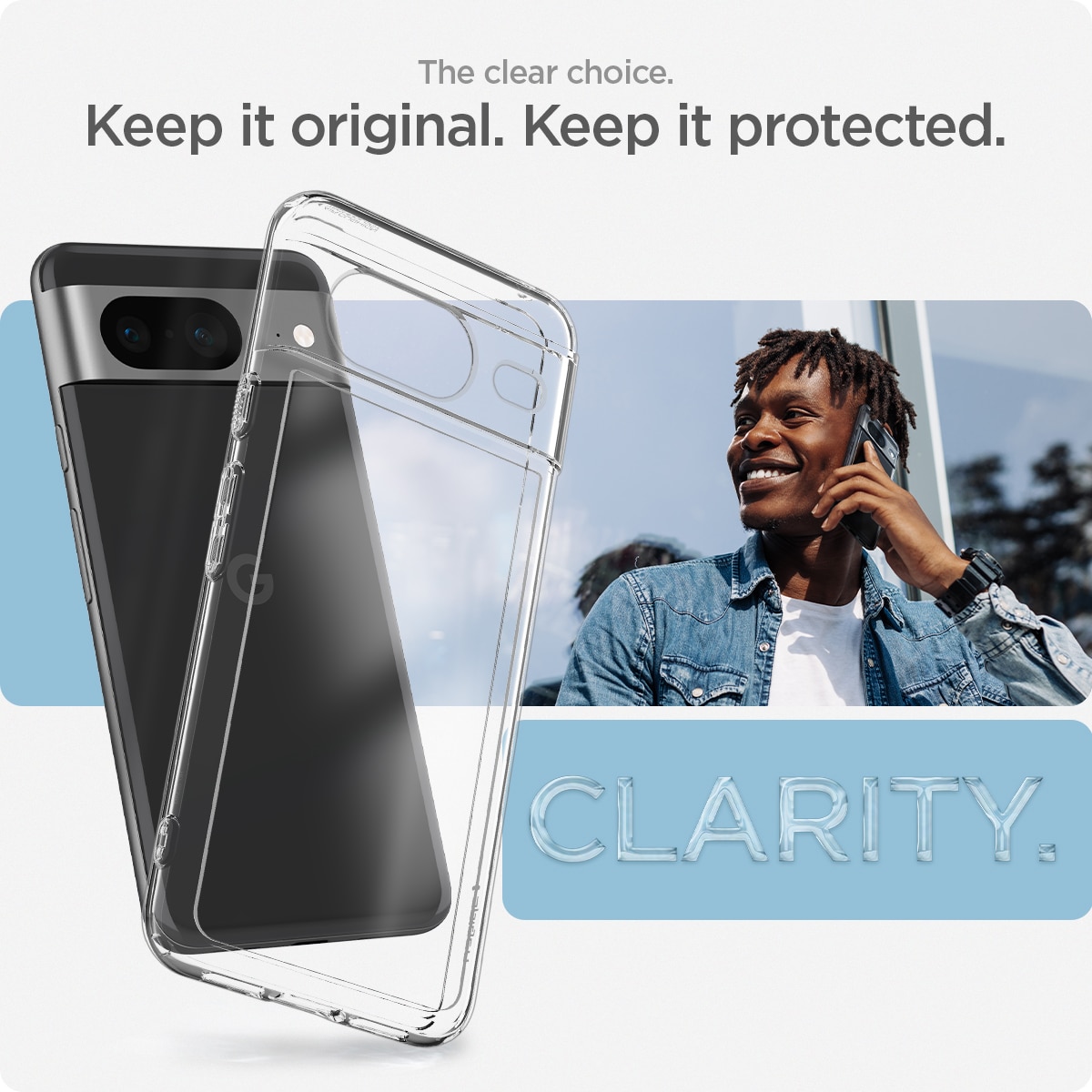 Google Pixel 8 Case Ultra Hybrid Crystal Clear