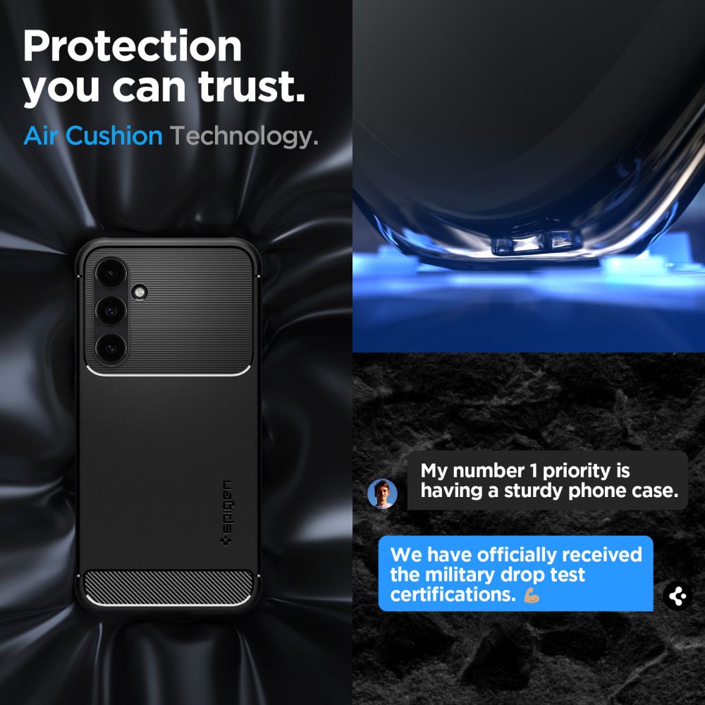 Samsung Galaxy S23 FE Case Rugged Armor Black