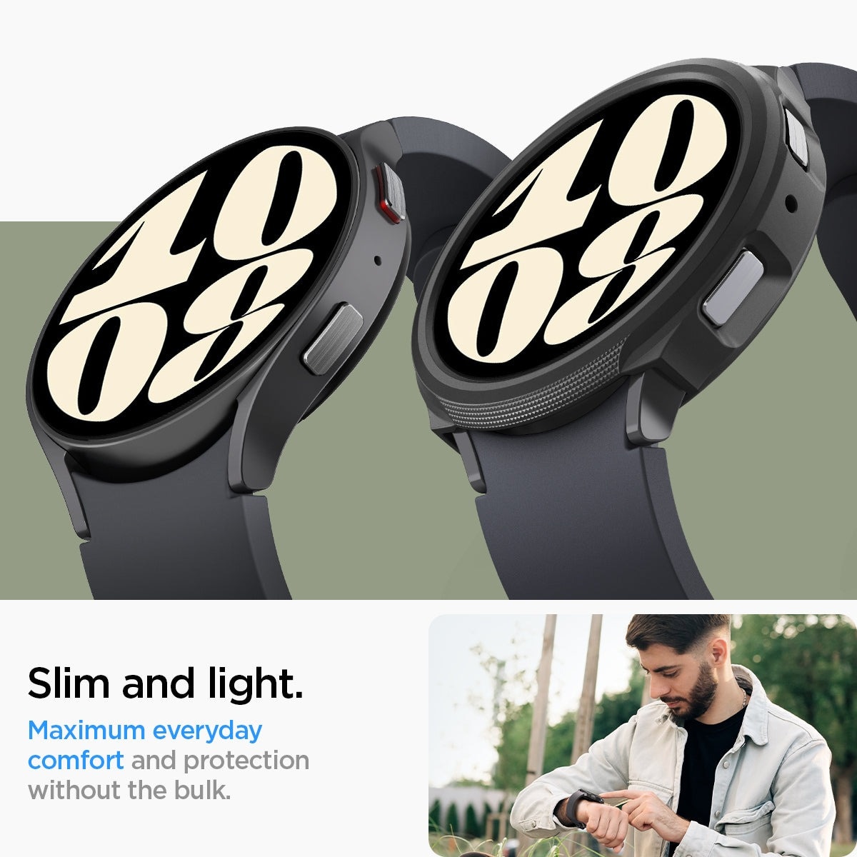 Samsung Galaxy Watch 6 44mm Cover Liquid Air sort