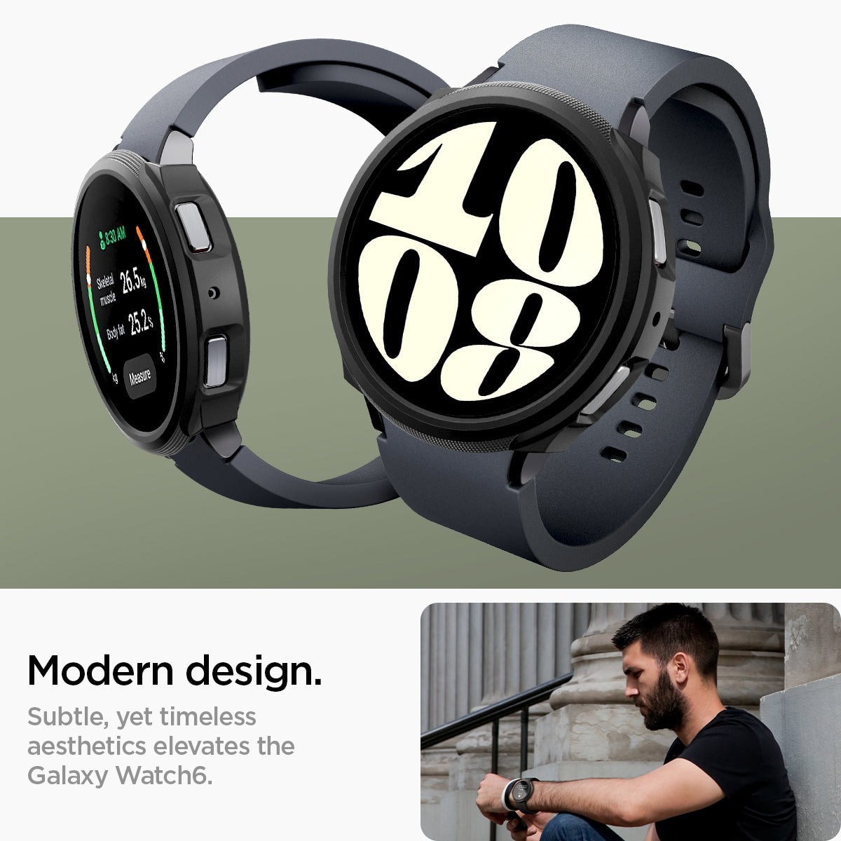 Samsung Galaxy Watch 6 44mm Cover Liquid Air sort